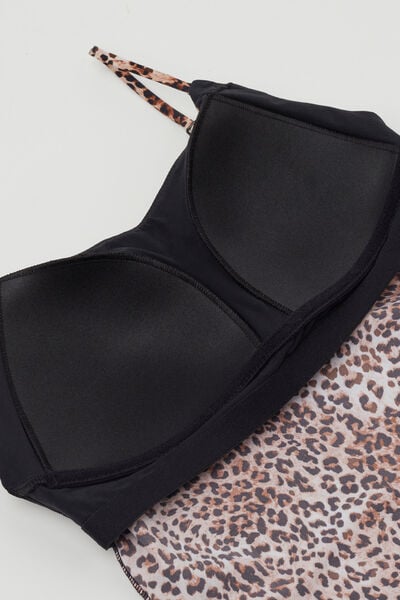 Canotta con Reggiseno Spalline Sottili Stampata Natural Lifting 2 in 1