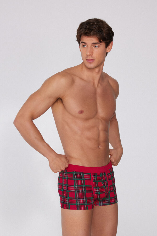 Boxerky z Elastick&eacute; Bavlny s V&aacute;nočn&iacute;m Potiskem  