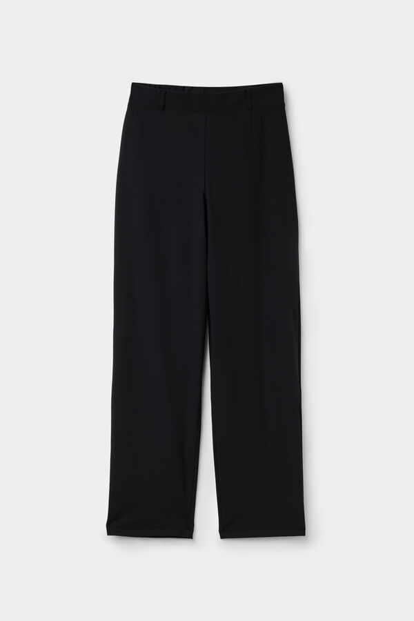 Lange Zigarettenhose aus Easy-Fit-Mikrofaser  