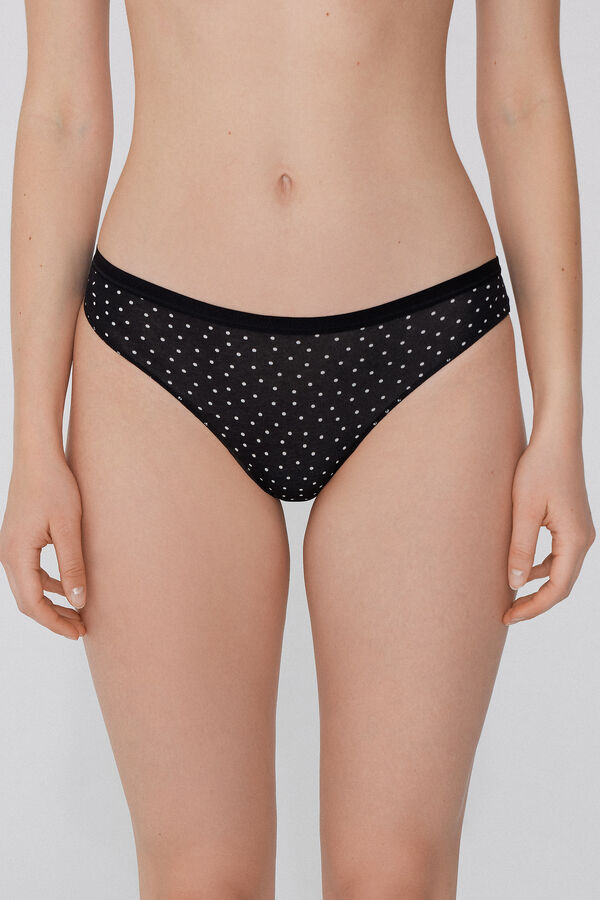 Chiloţi brazilieni din bumbac imprimat  