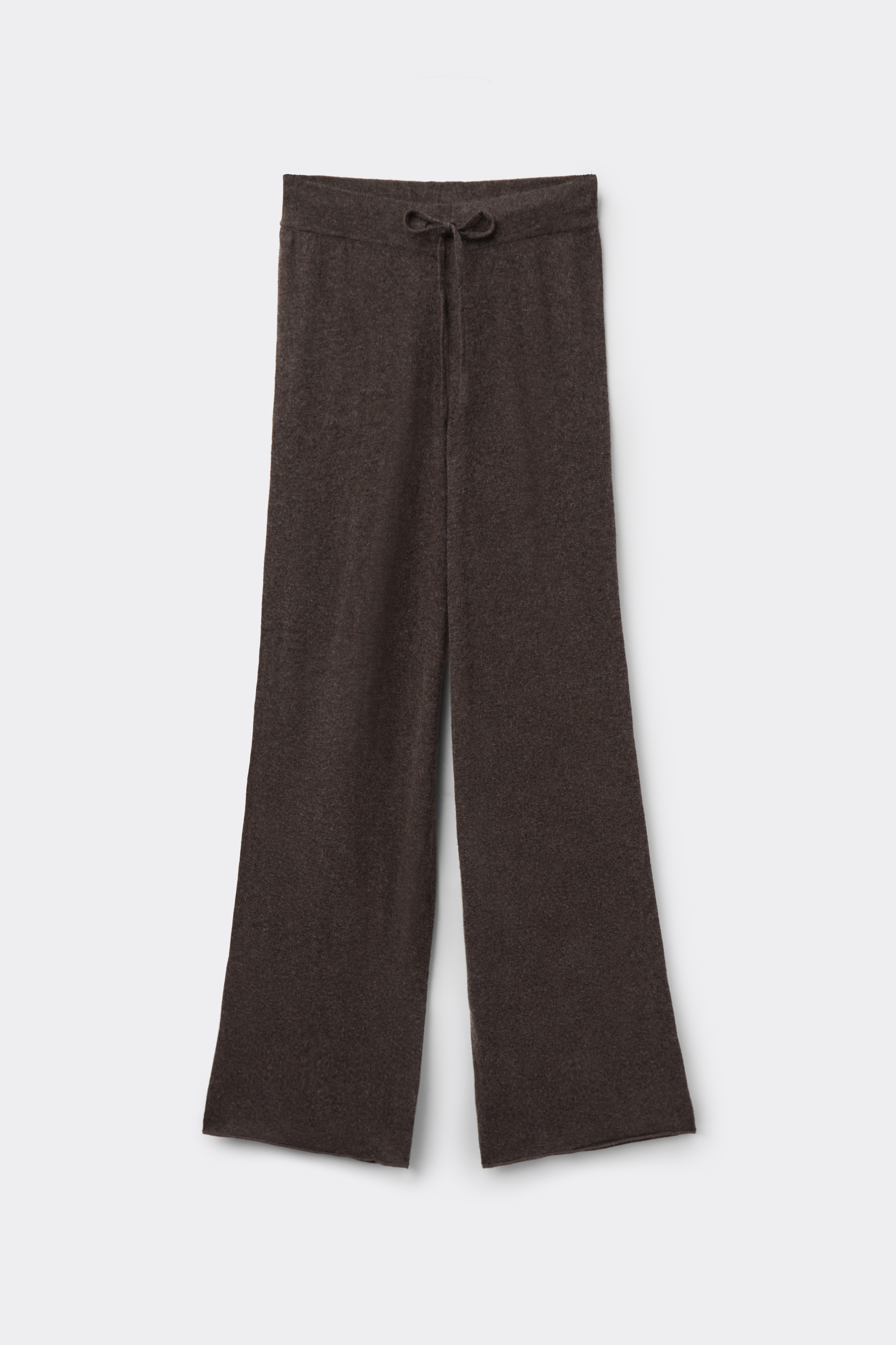 Długie i Grube Spodnie Typu Palazzo z Wełną