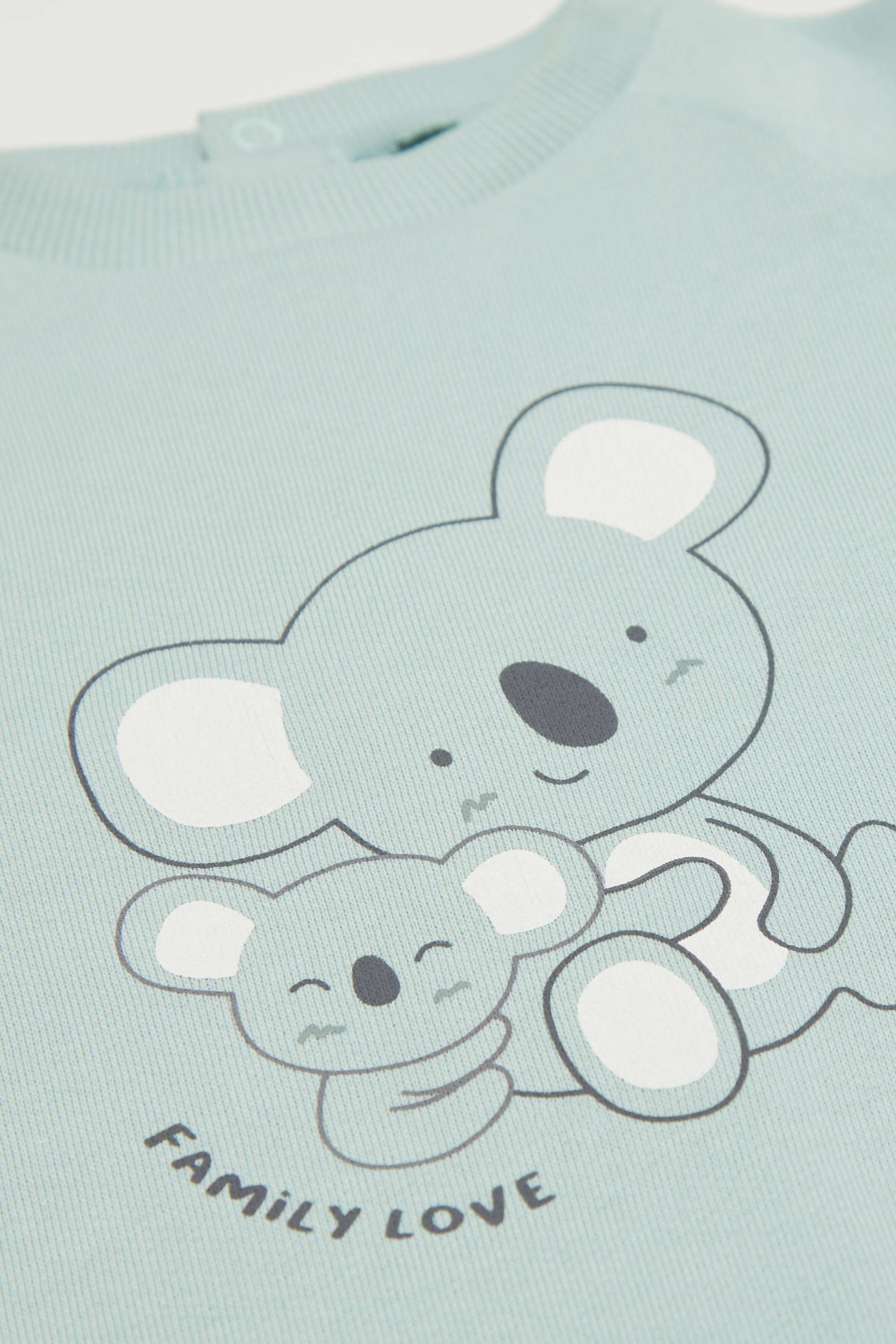 Baby Heavy Cotton Fleece Playsuit with Long Sleeves