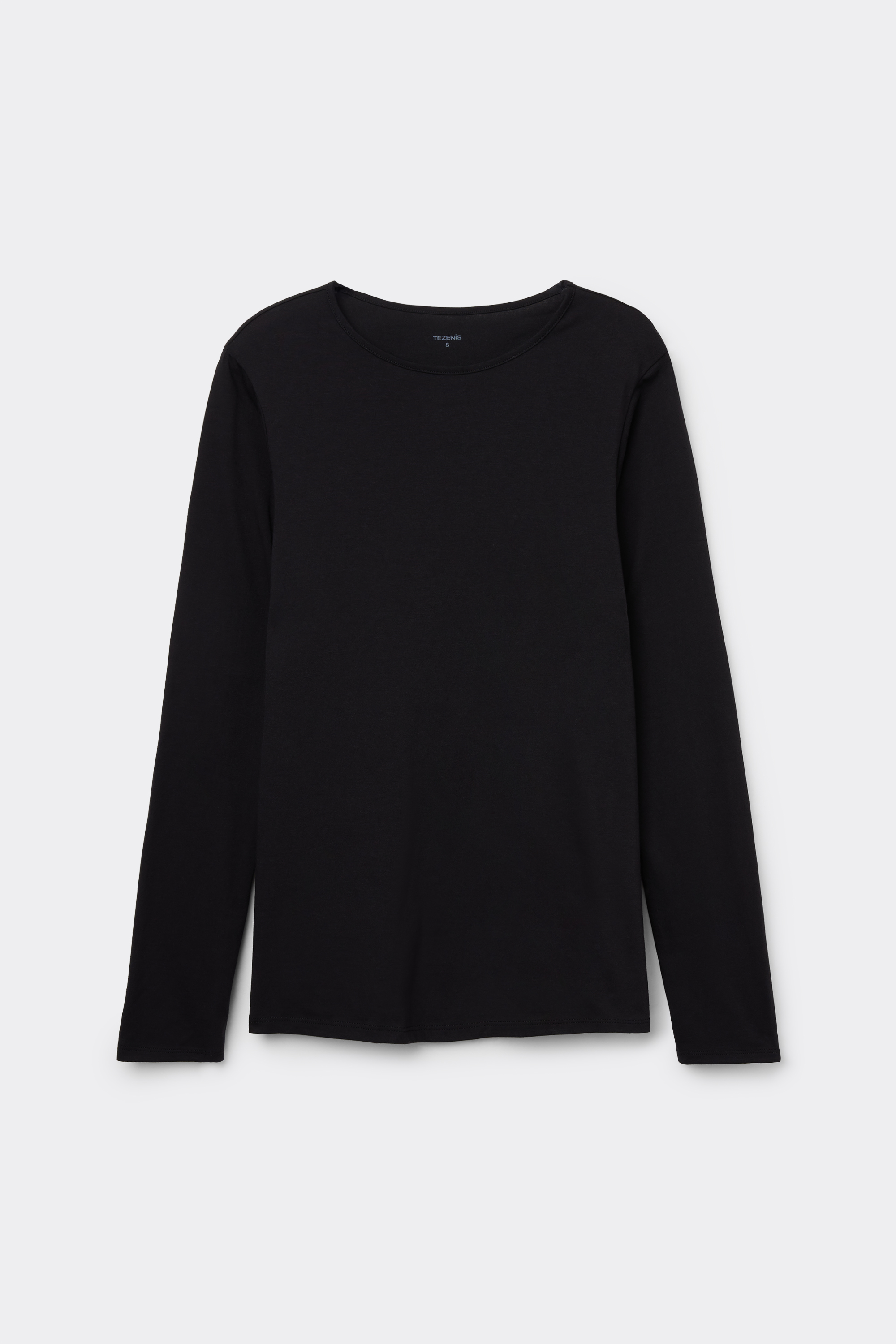 Camisola de Manga Comprida Decote Redondo em 100% Algod&atilde;o