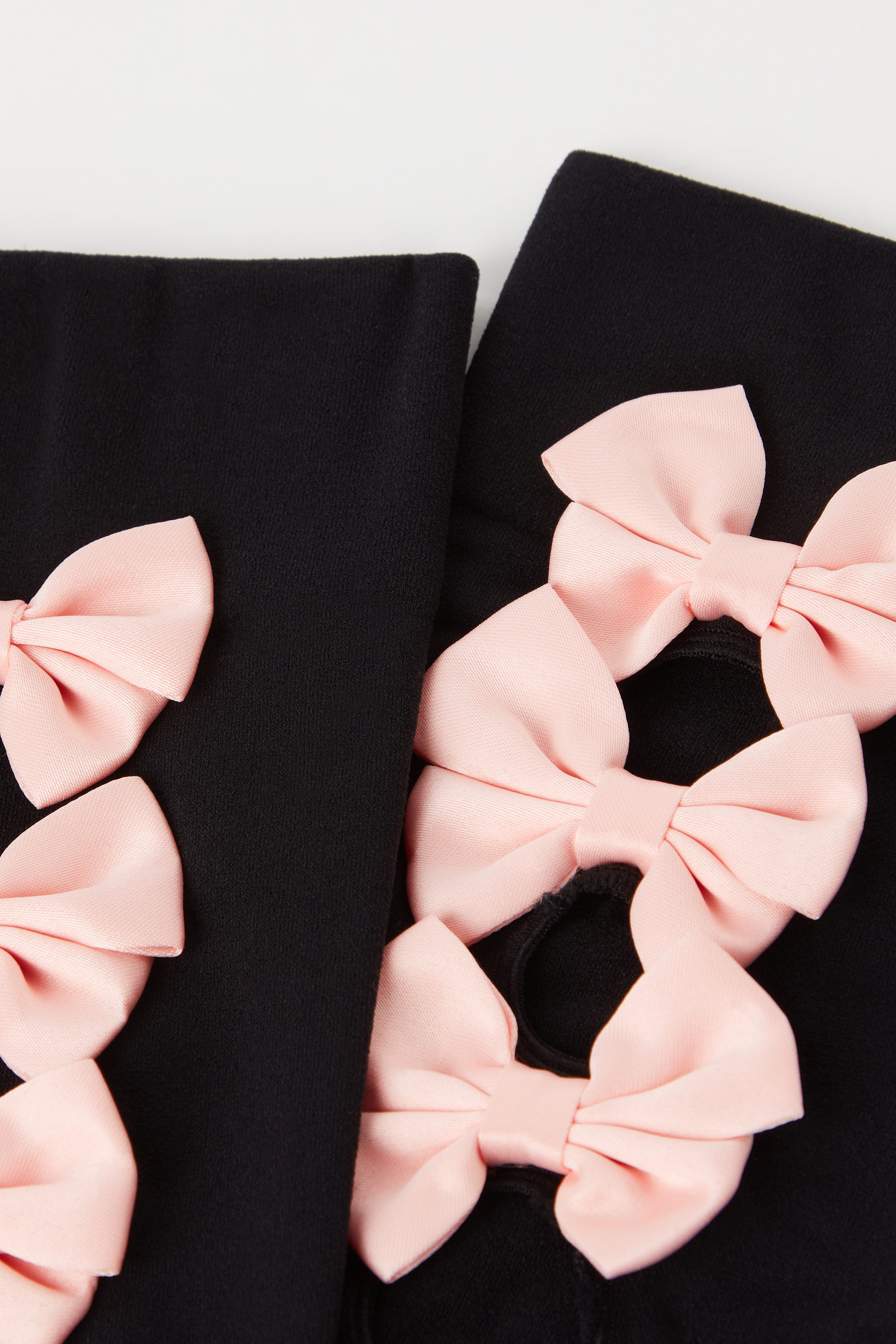 100 Denier Over-the-Knee Socks with Bow Appliqu&eacute;s