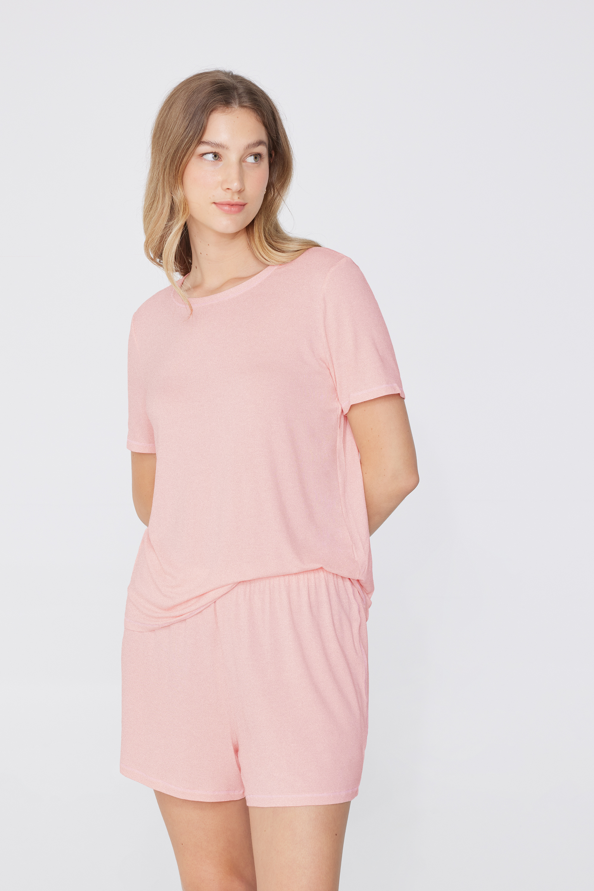 Short Viscose Pyjamas with Short Sleeves