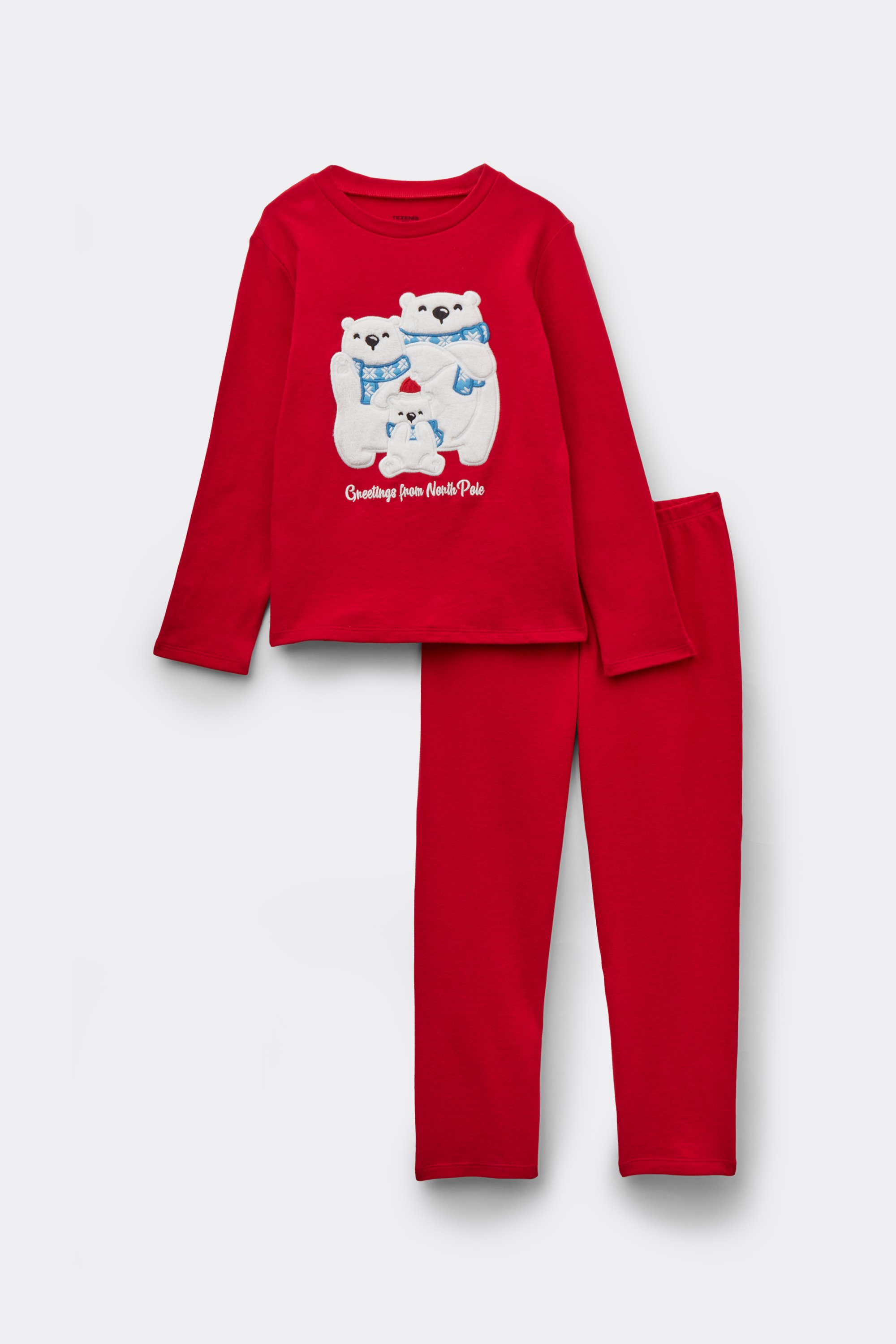 Kids&rsquo; Unisex Long Heavy Cotton North Pole Pyjamas