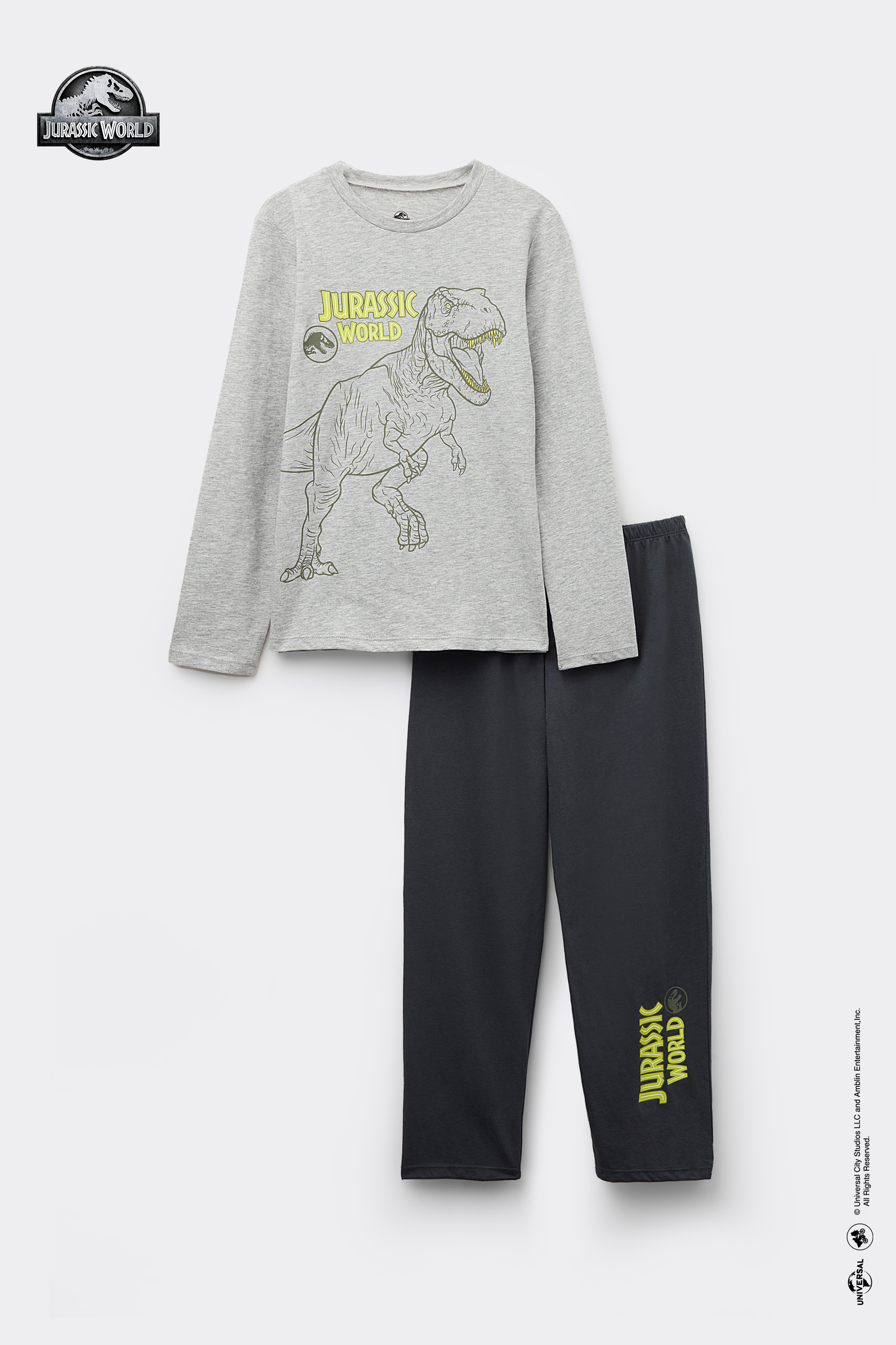 Pyjama Long en Coton Imprim&eacute; Jurassic World