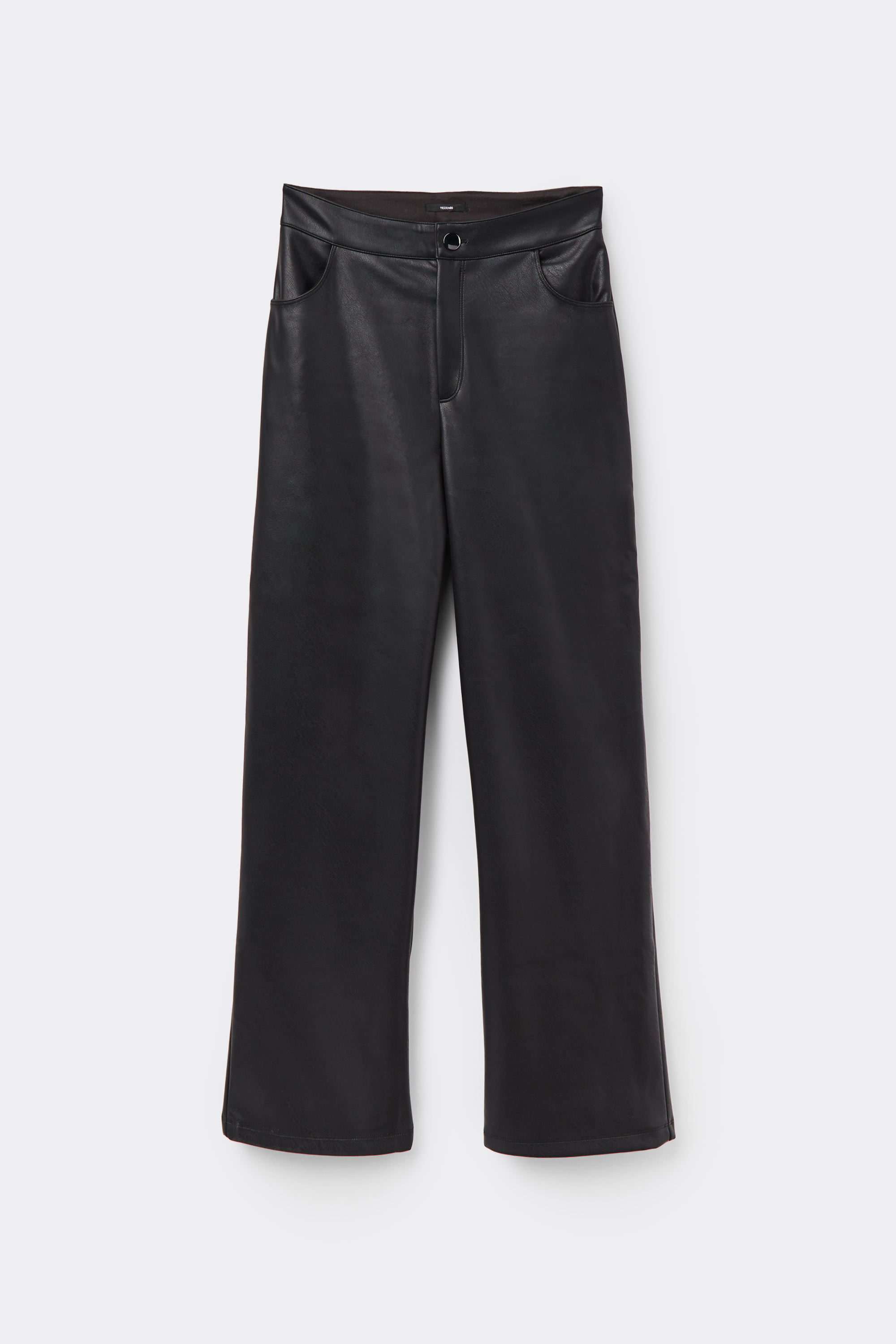 Leather-Effect Cigarette Trousers