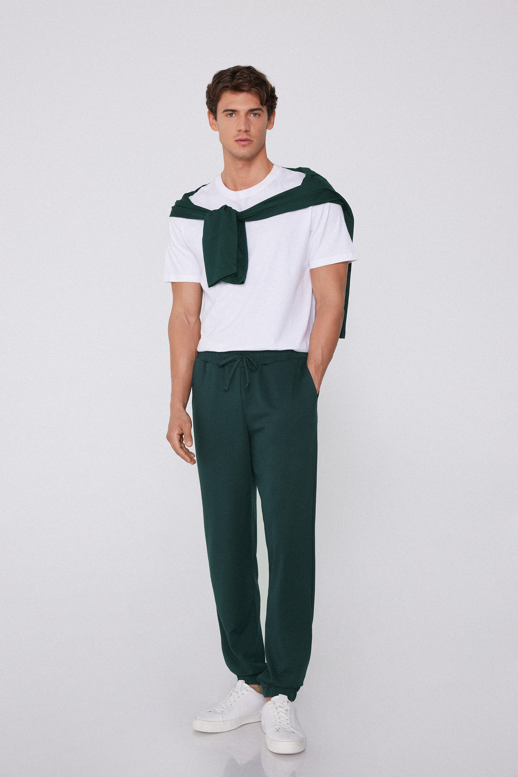 Pantaloni Lunghi in Felpa Double