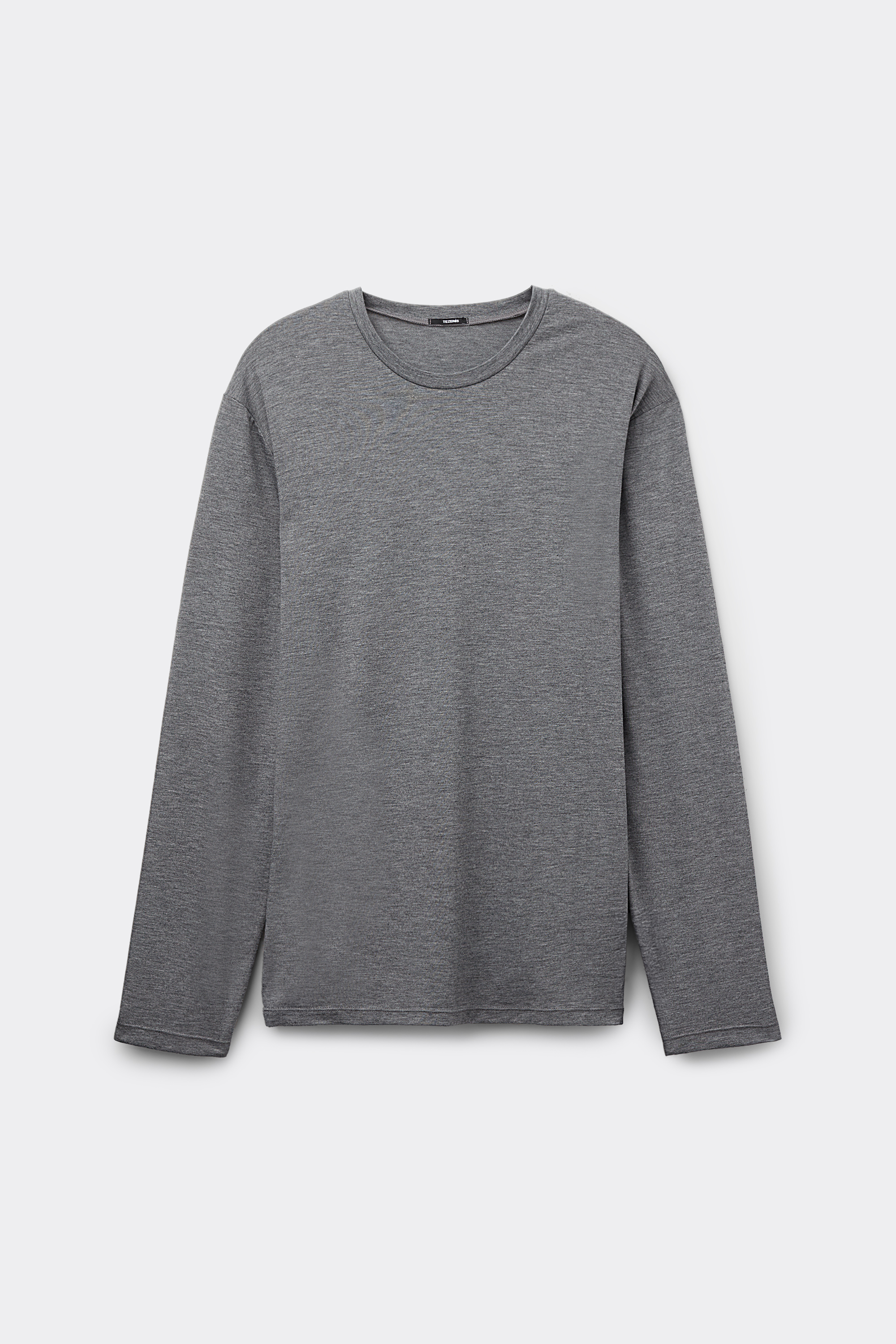Long-Sleeved Crew-Neck Viscose Top