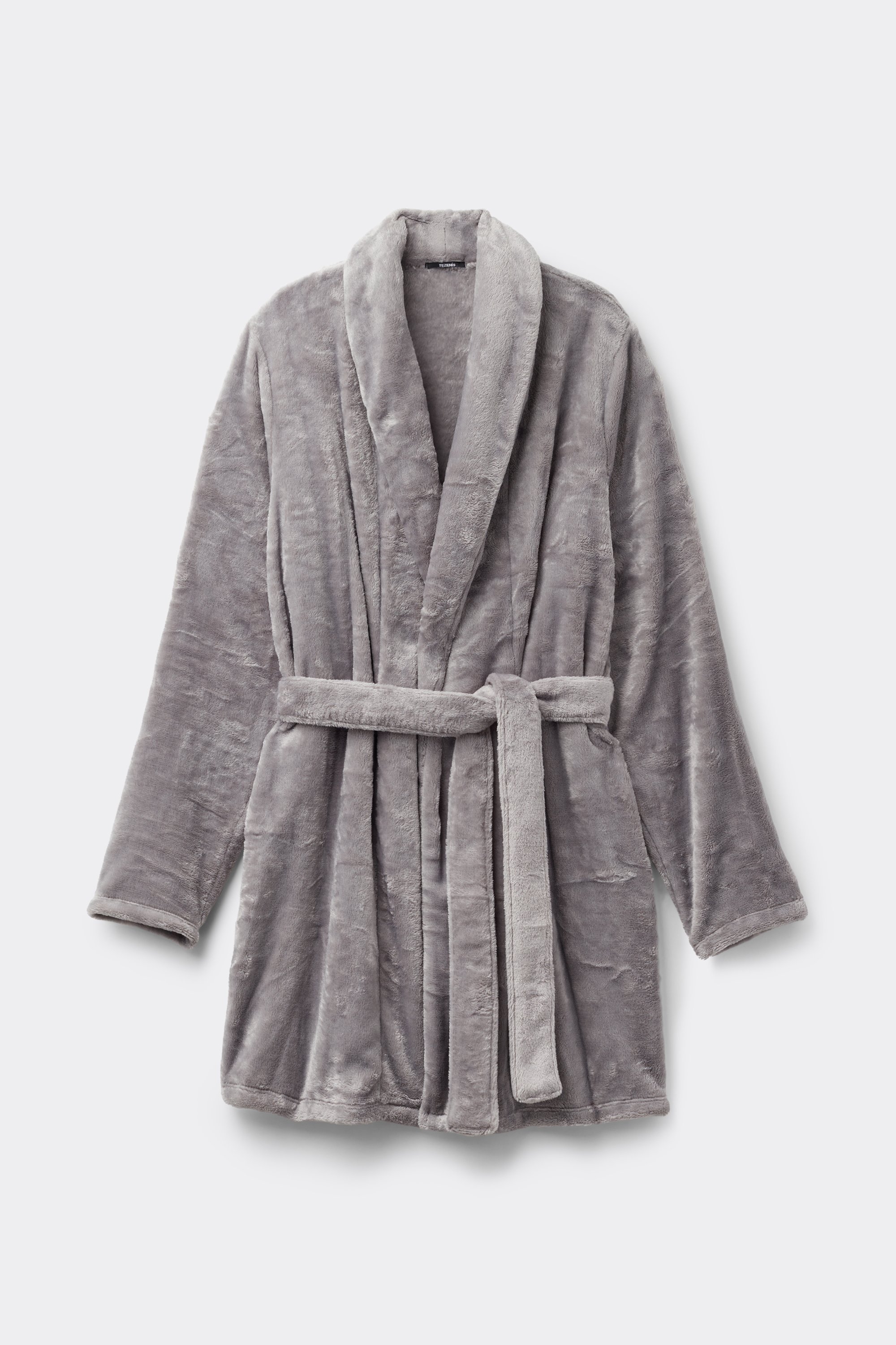 Solid-Colored Soft Fleece Robe
