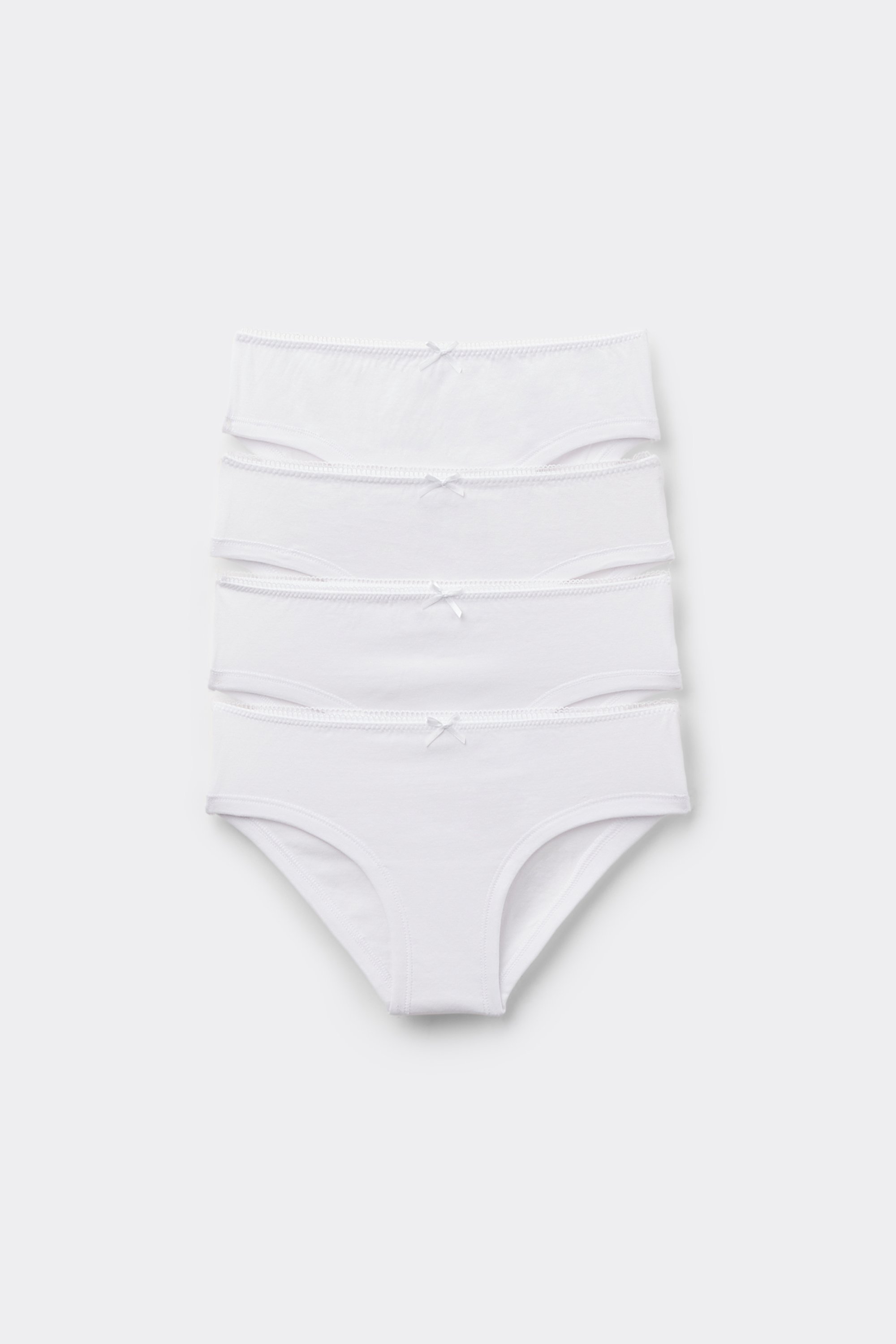 4 Pairs of Girls&rsquo; Basic Cotton Knickers