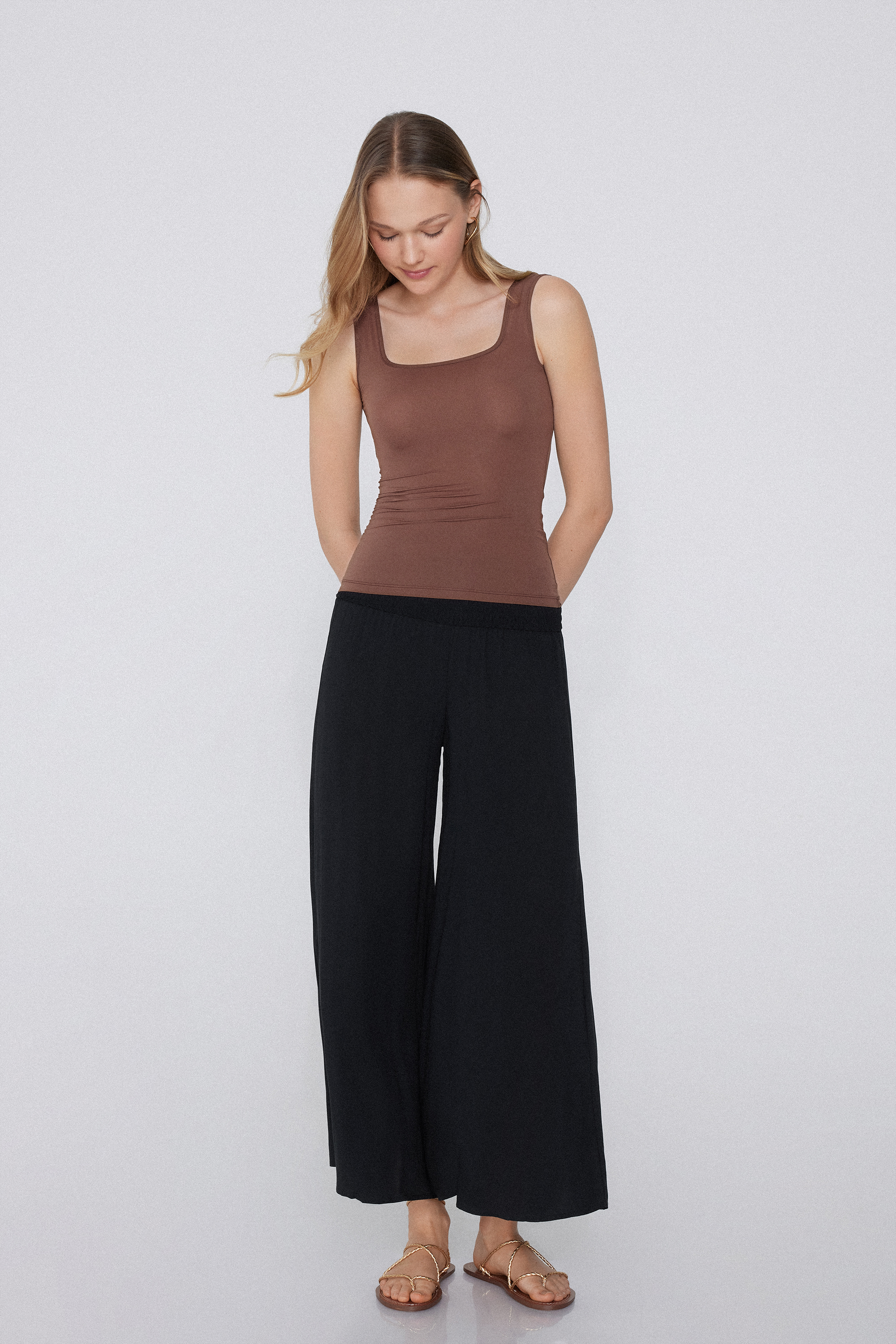 Microfibre Camisole with Wide Shoulder Straps