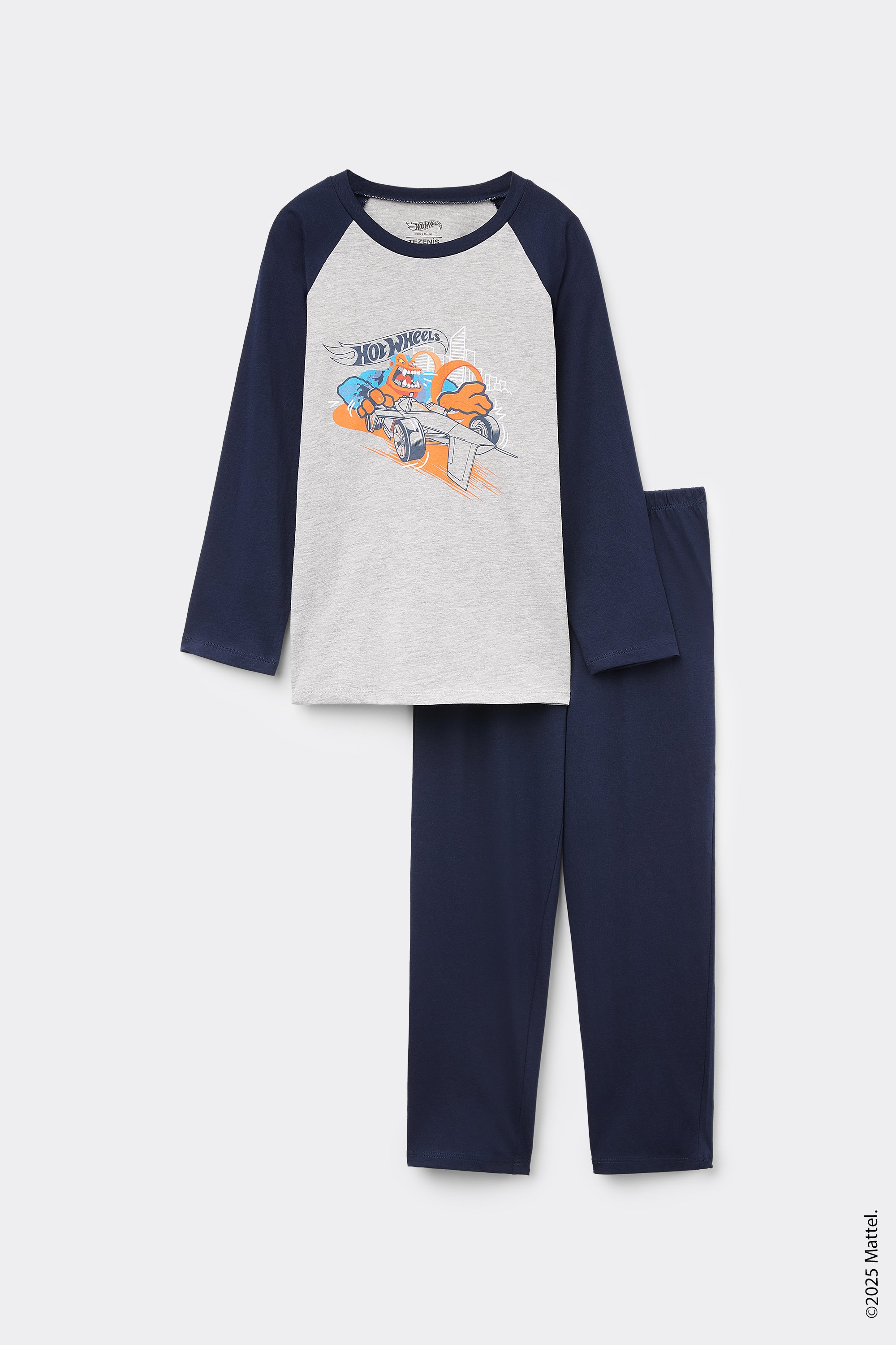 Pyjama Long en Coton Imprim&eacute; Hot Wheels Gar&ccedil;on