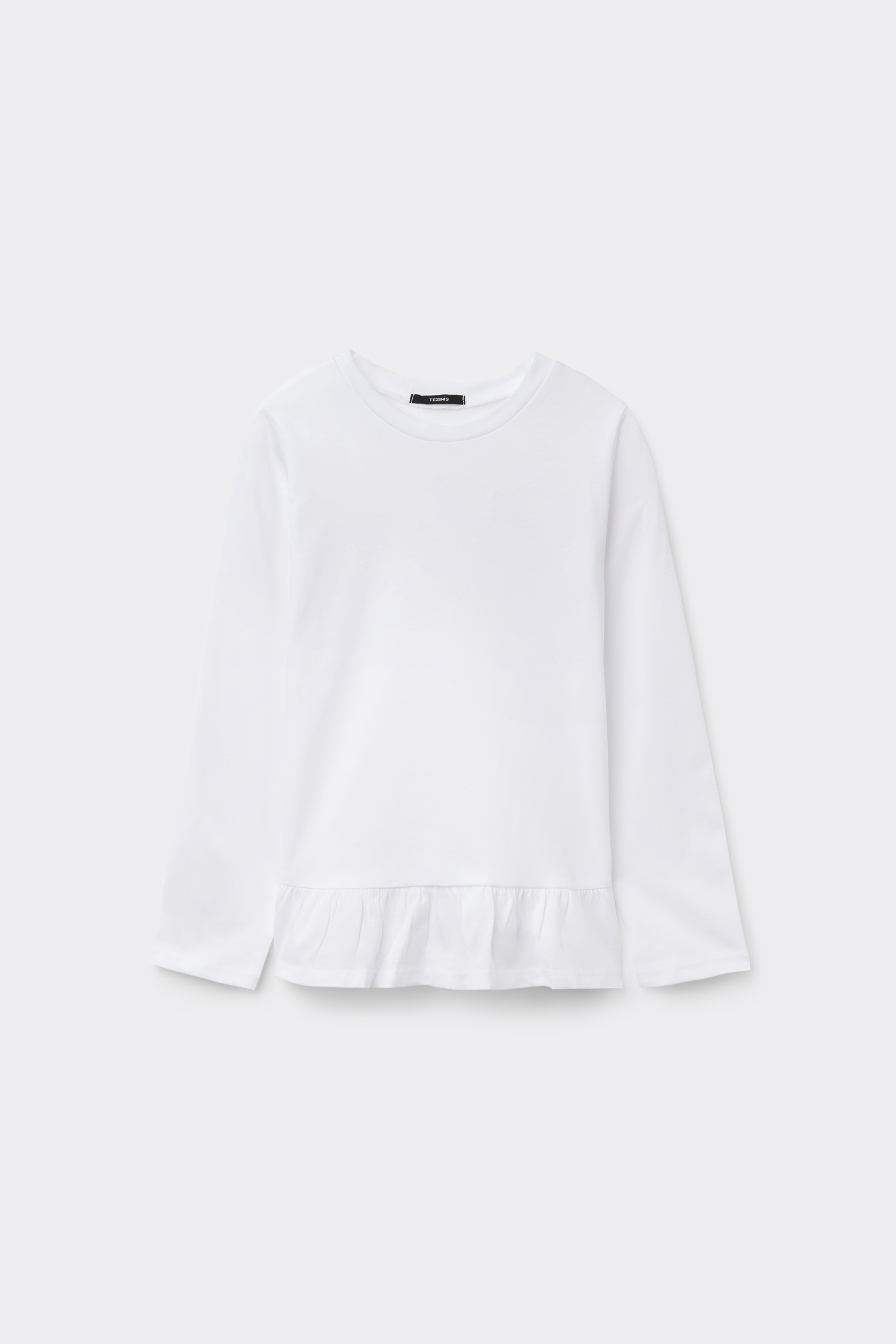 Bavlněn&eacute; Triko s Dlouh&yacute;m Ruk&aacute;vem s Vol&aacute;nem