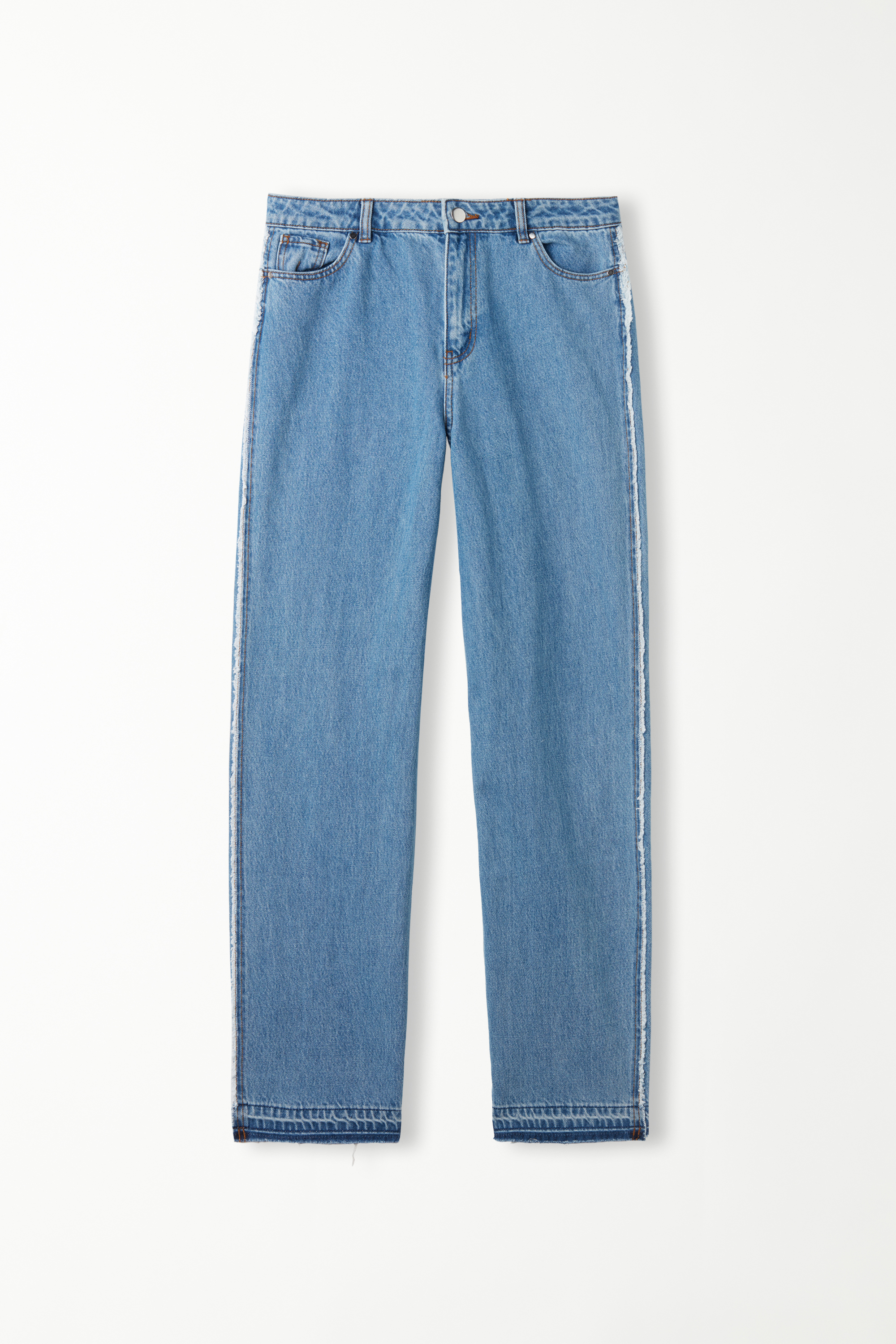 Jeans with Side Fringing