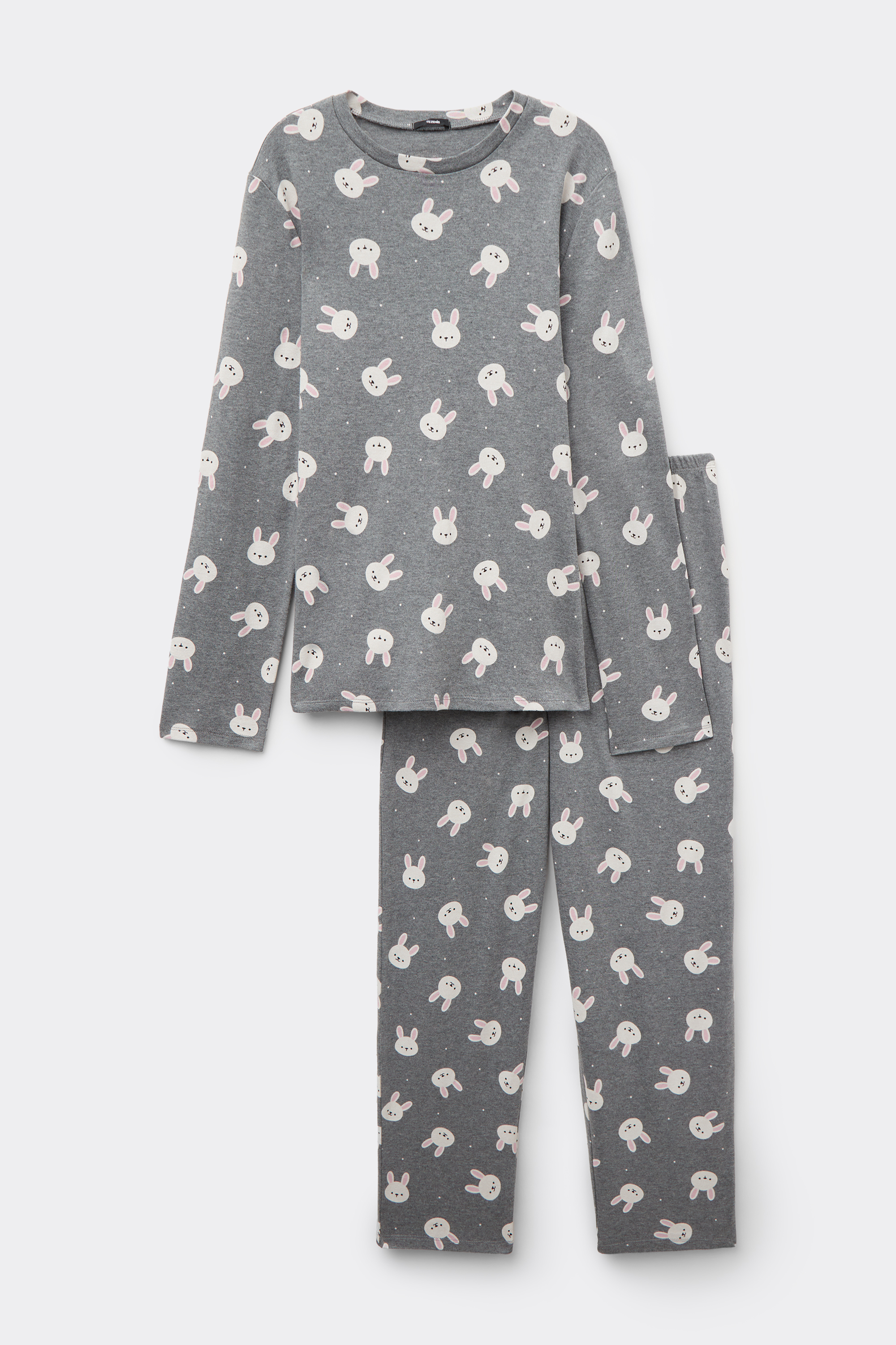 Бавовняна Піжама з Джемпером і Штанами з Принтом &laquo;Кролики&raquo;