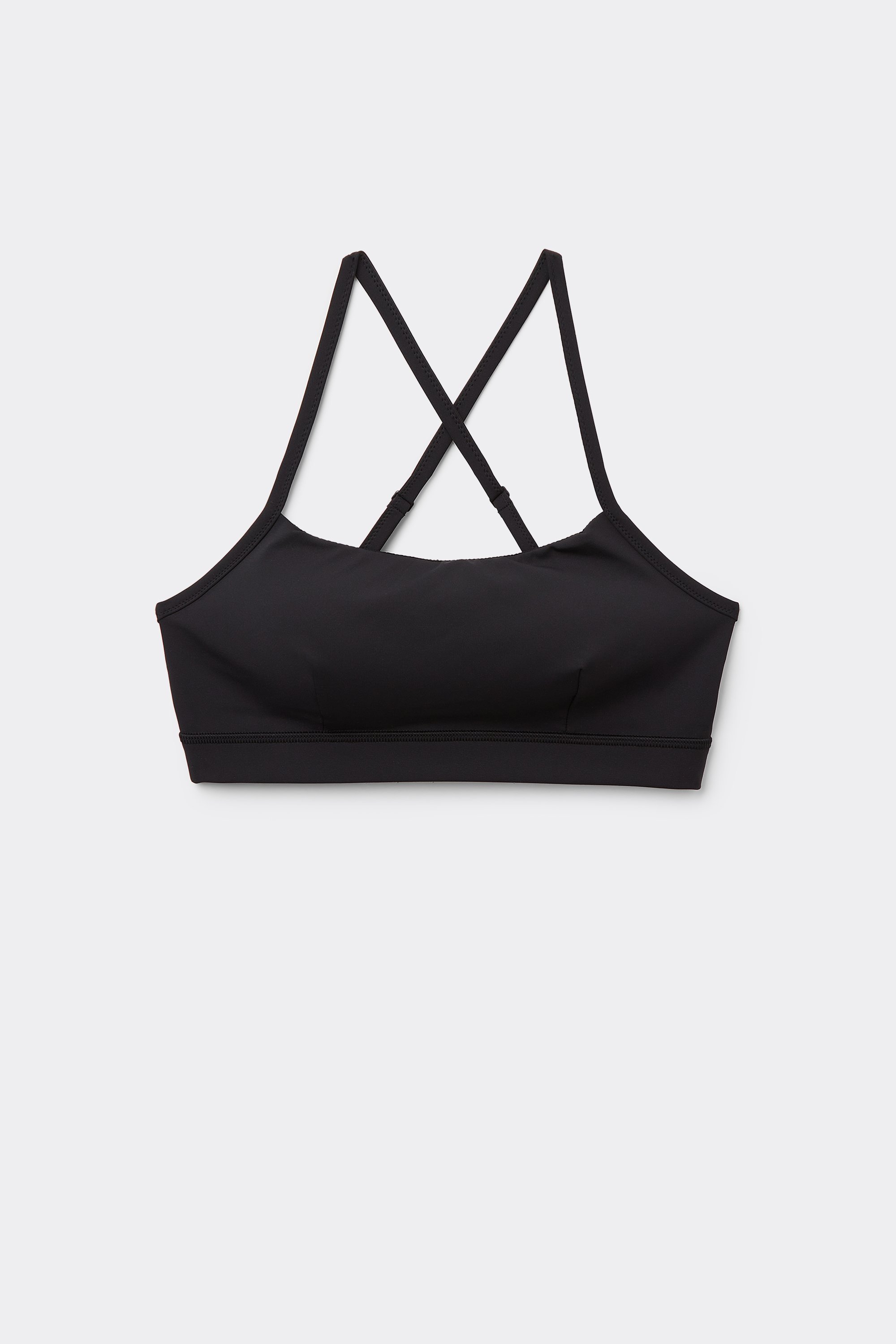 Thin Strap Padded Cropped Sports Bra