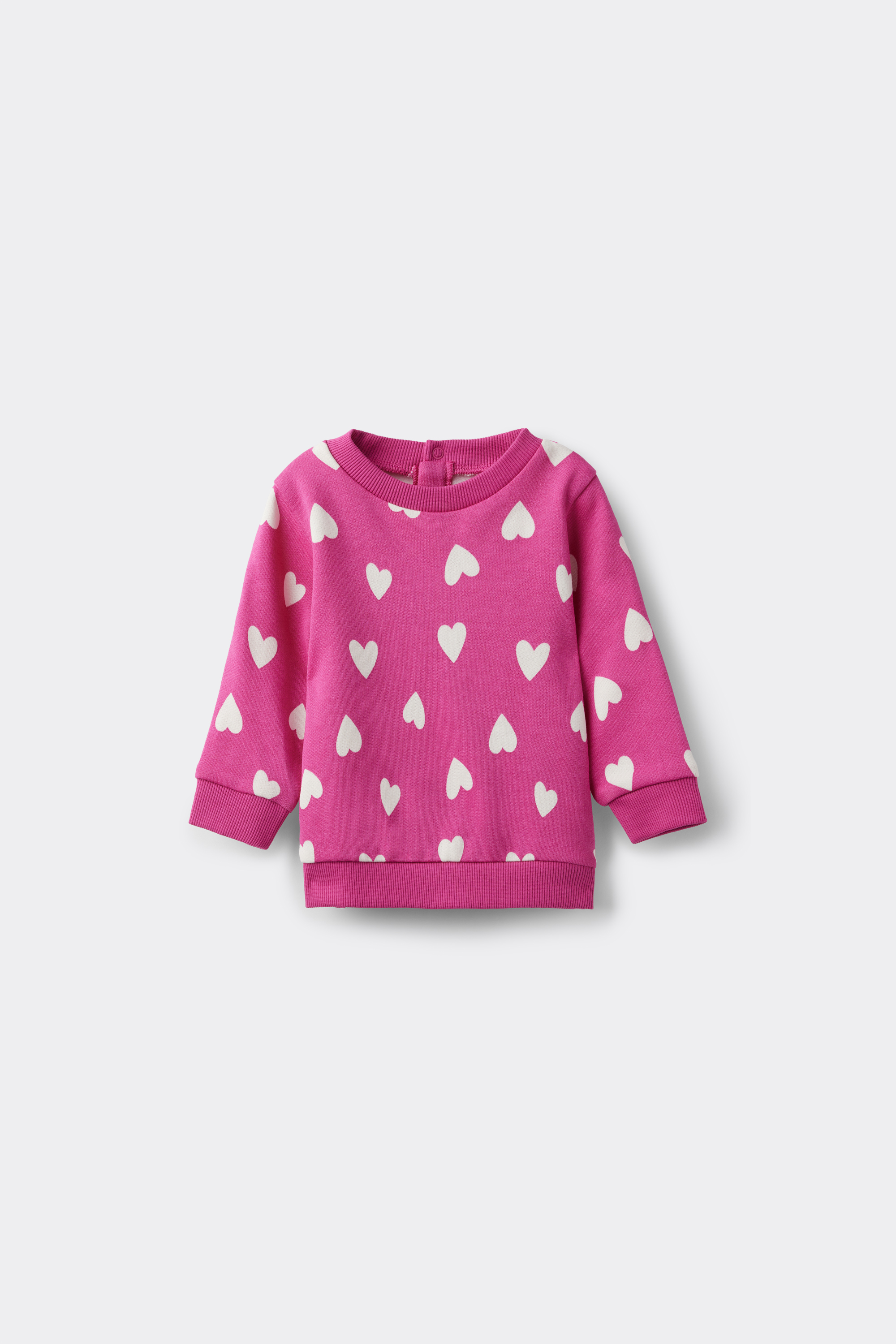 Baby Round Neck Printed Cotton Sweatshirt
