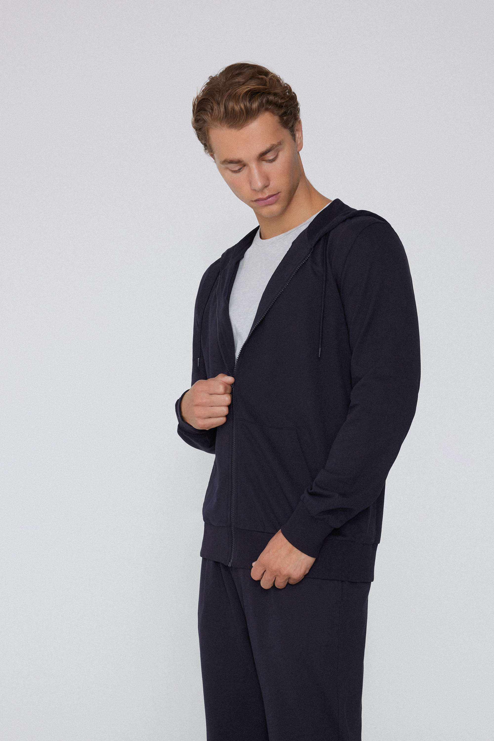 Long Sleeve Hooded Zip Sweatshirt