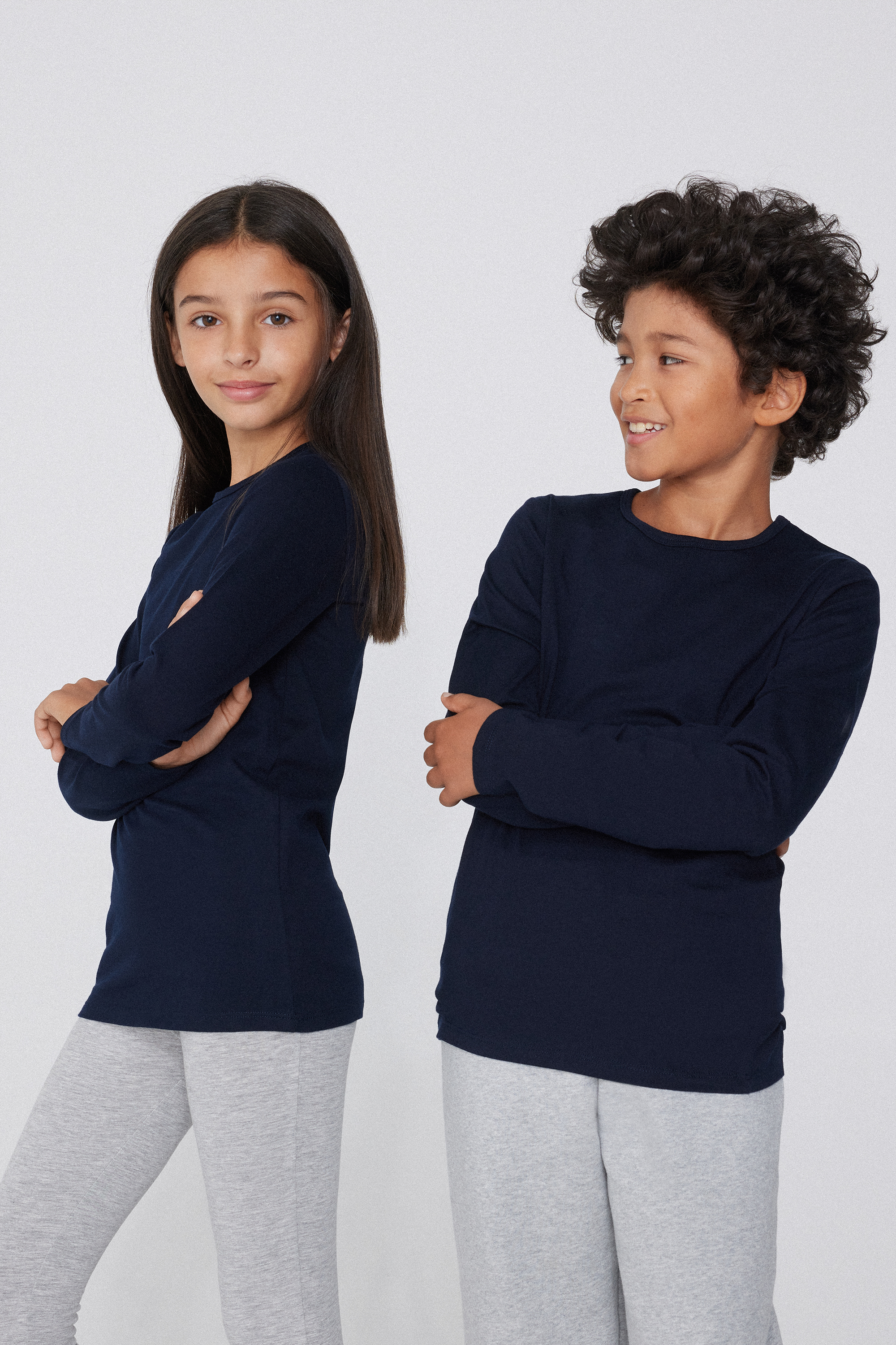 Kids&rsquo; Unisex Long-Sleeved Rounded Neck Thermal Cotton Top