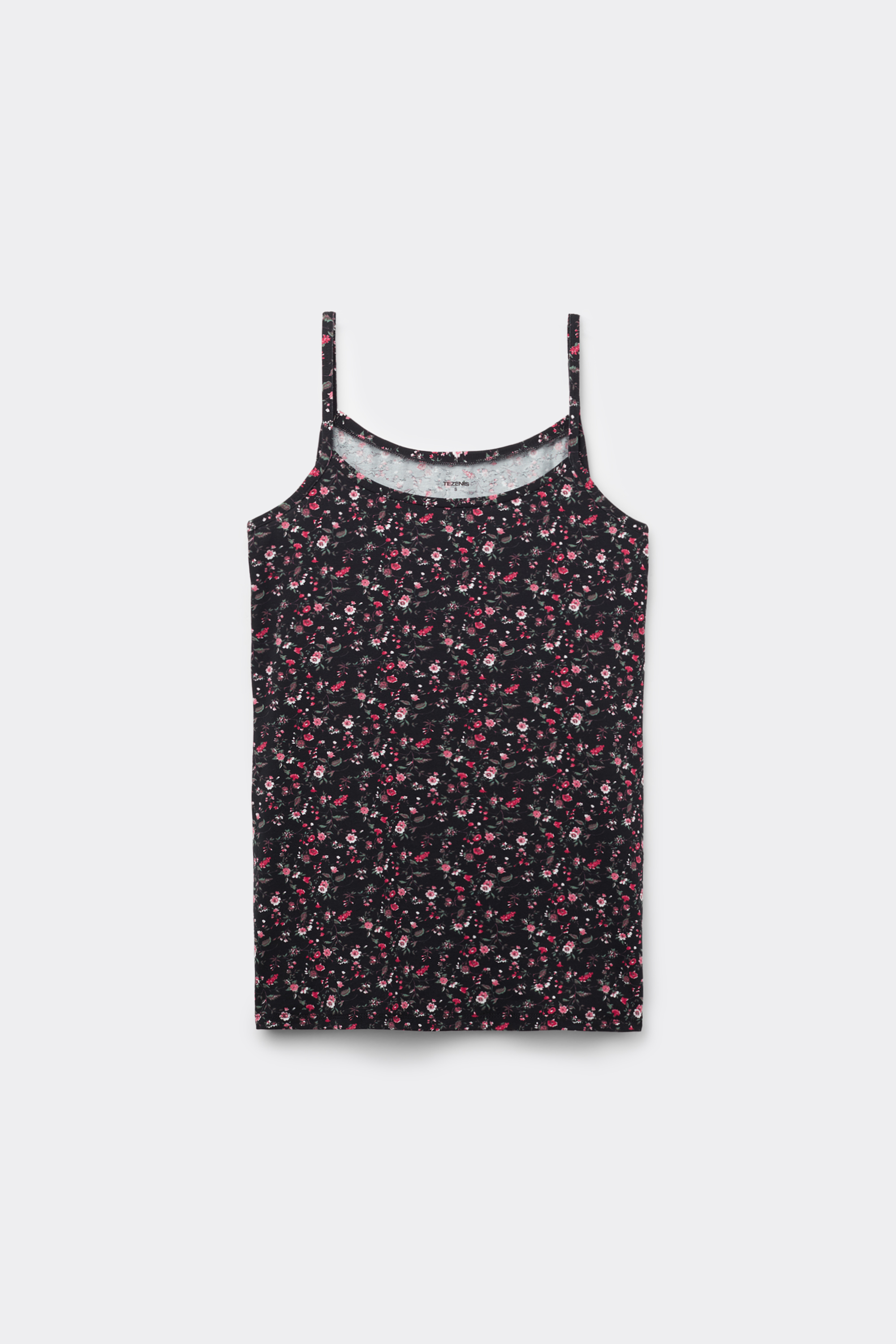 Round-Neck Camisole in Stretch Cotton