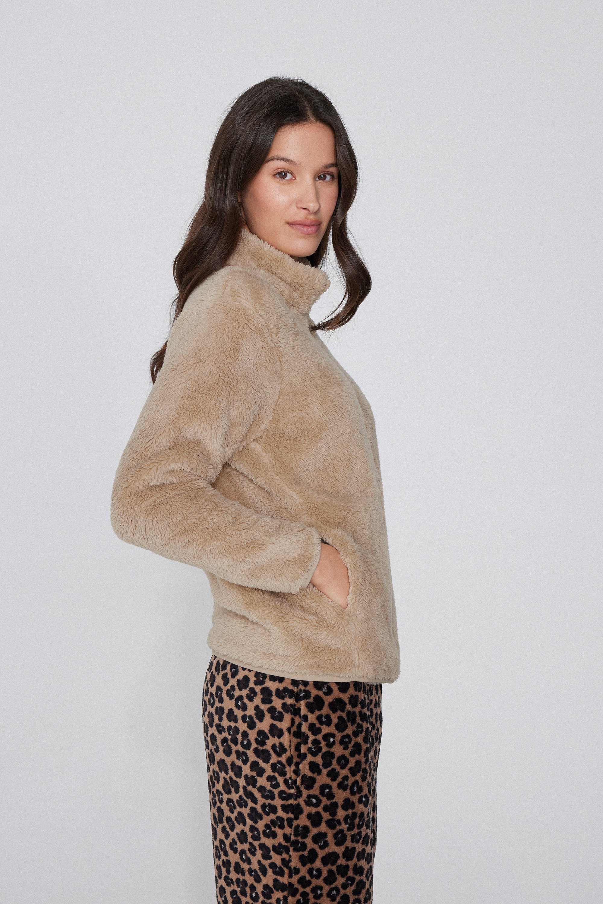 Giacca Teddy con Zip