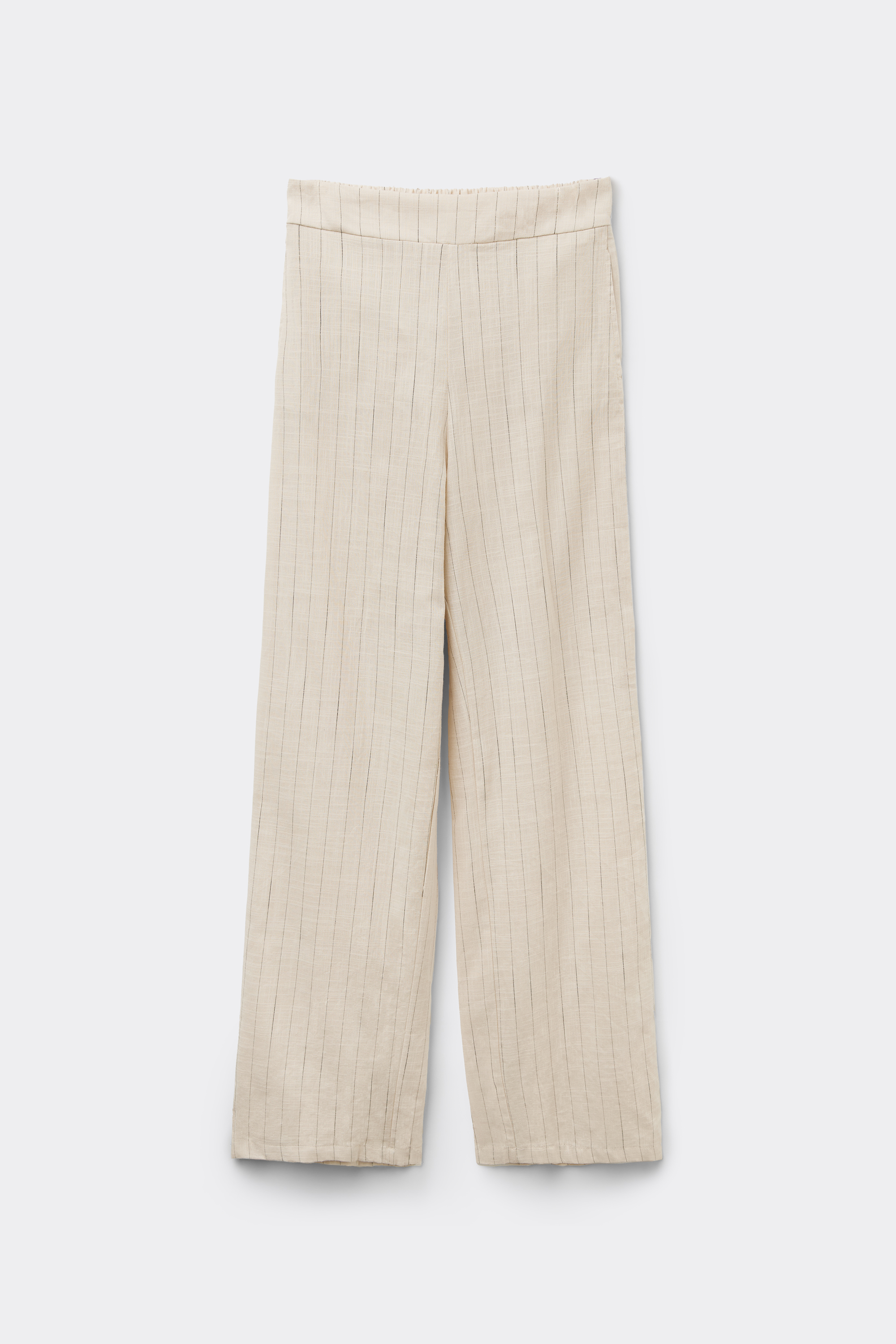 Lange Palazzohose aus Baumwolltuch