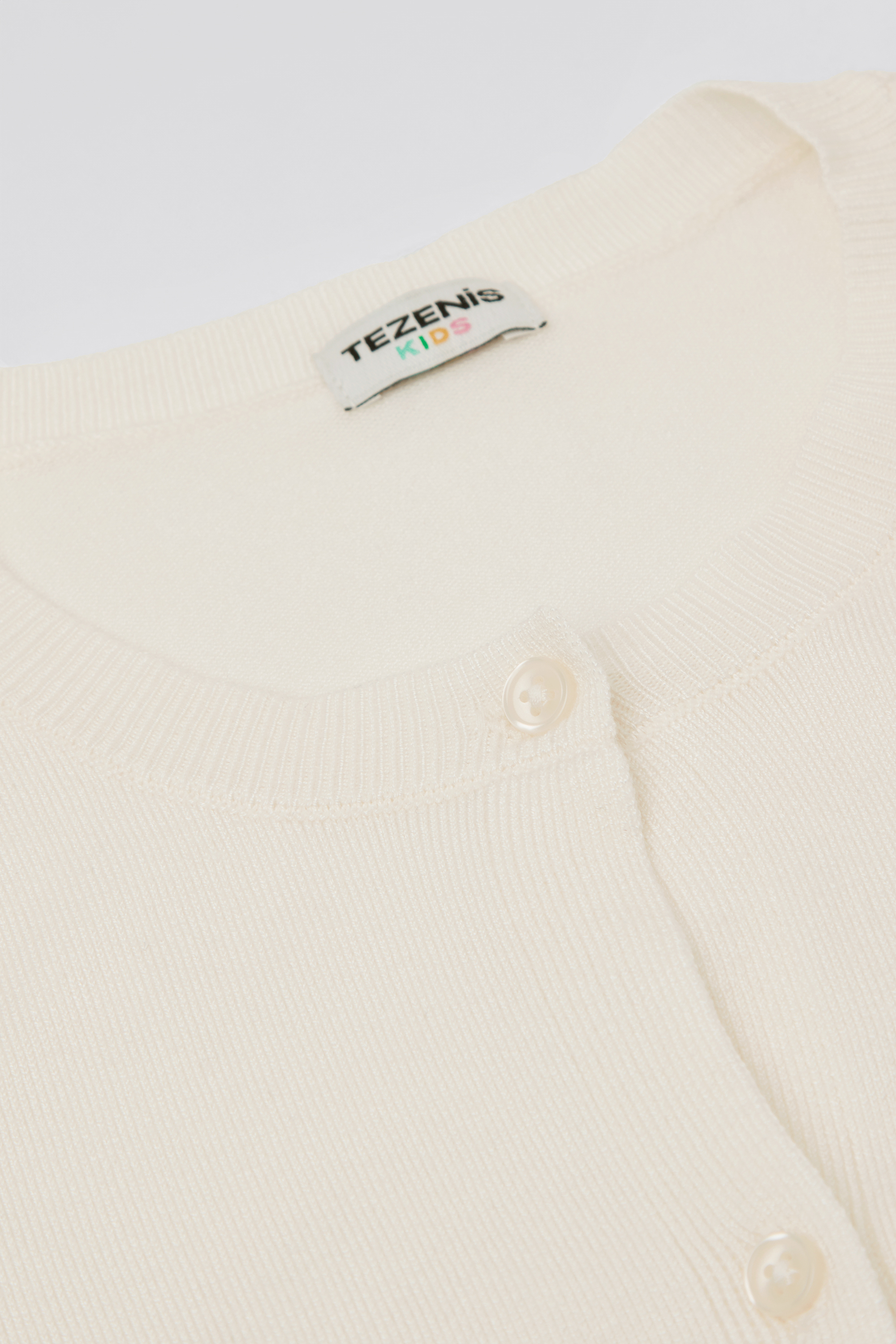 Cardigan Col Rond &agrave; Boutons Fille