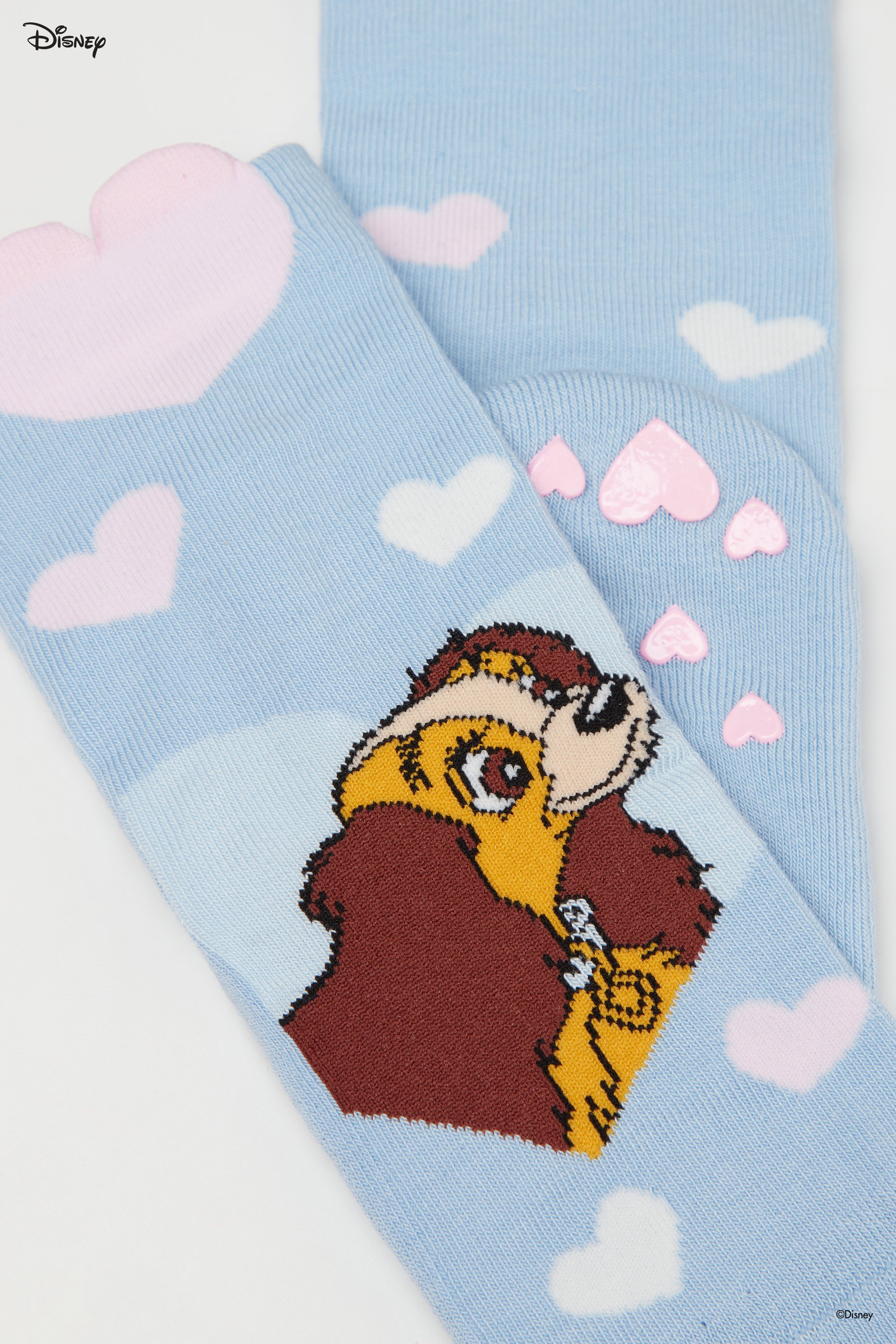 Șosete Antiderapante Scurte Imprimeu Disney Doamna și Vagabondul Fete