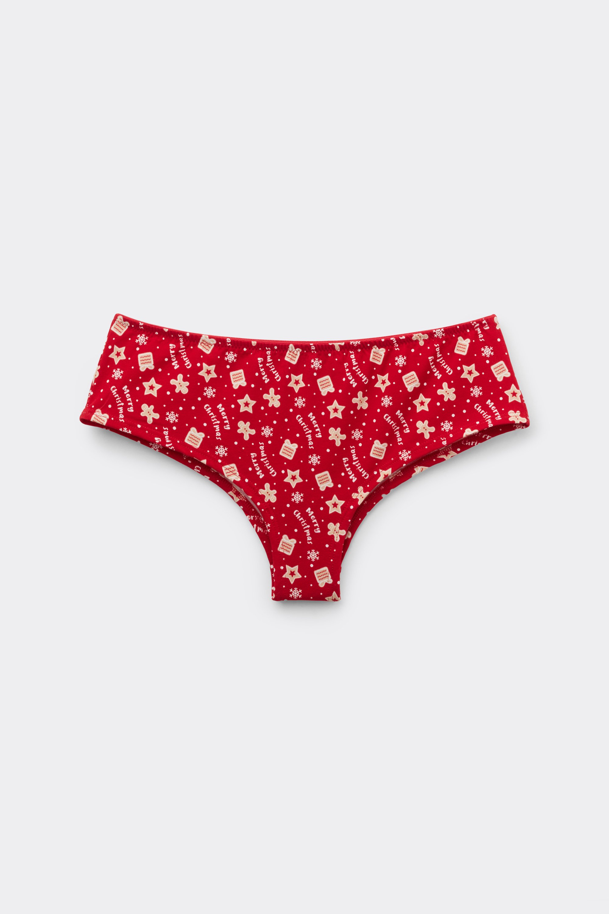 Hipster Panties in Cotton with All Over Christmas Pattern