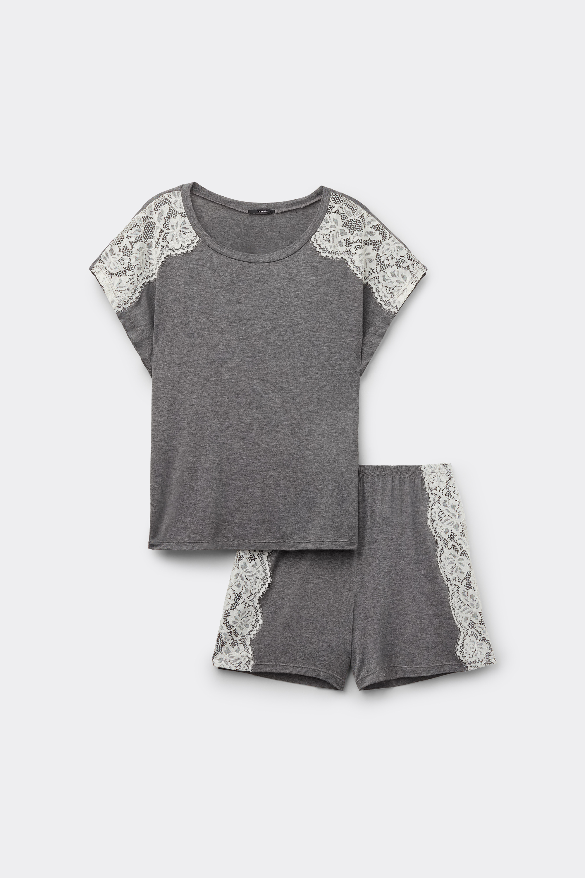 Pyjama Court Viscose Dentelle