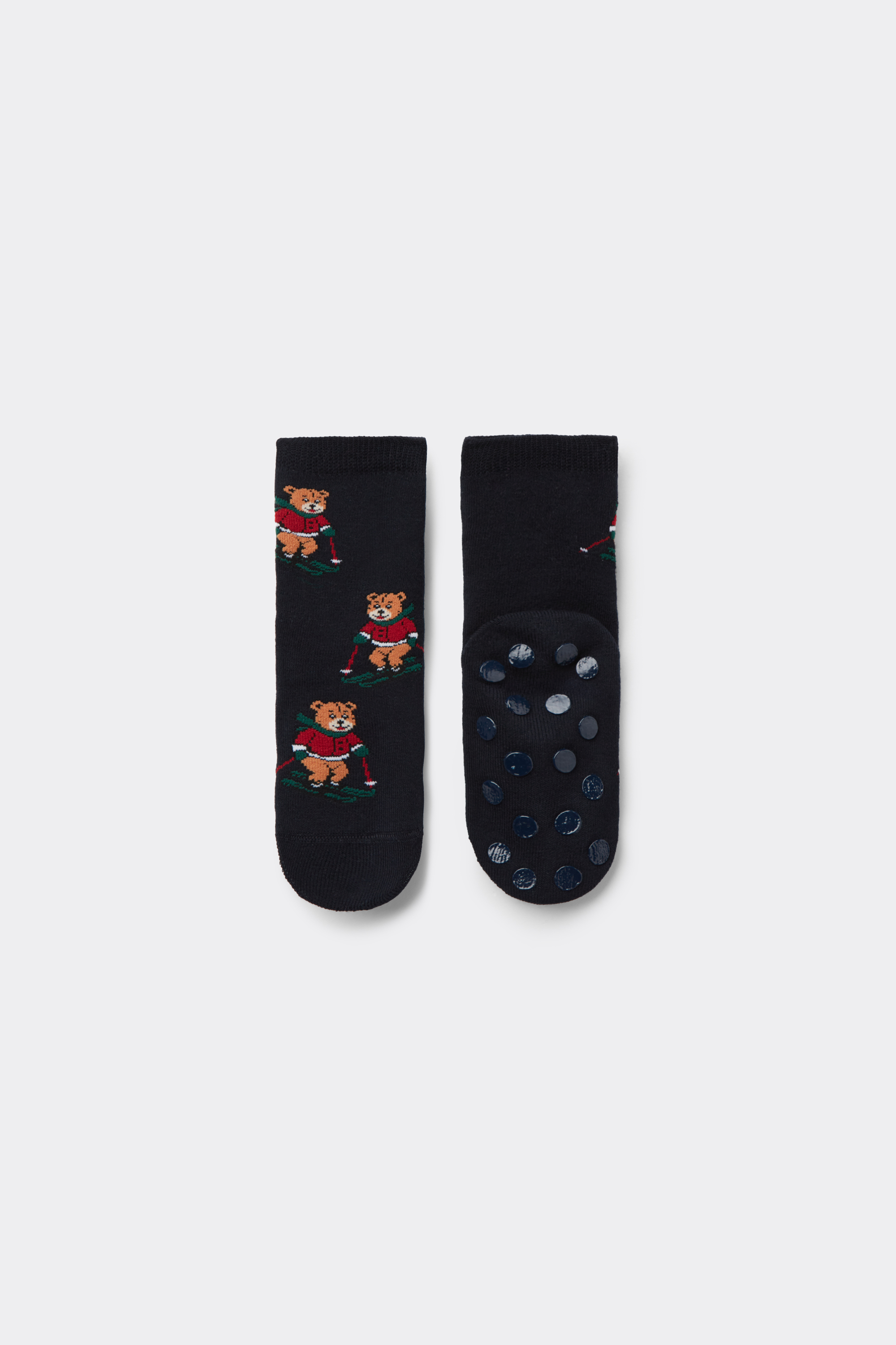 Boys' Short Non-Slip Patterned Socks