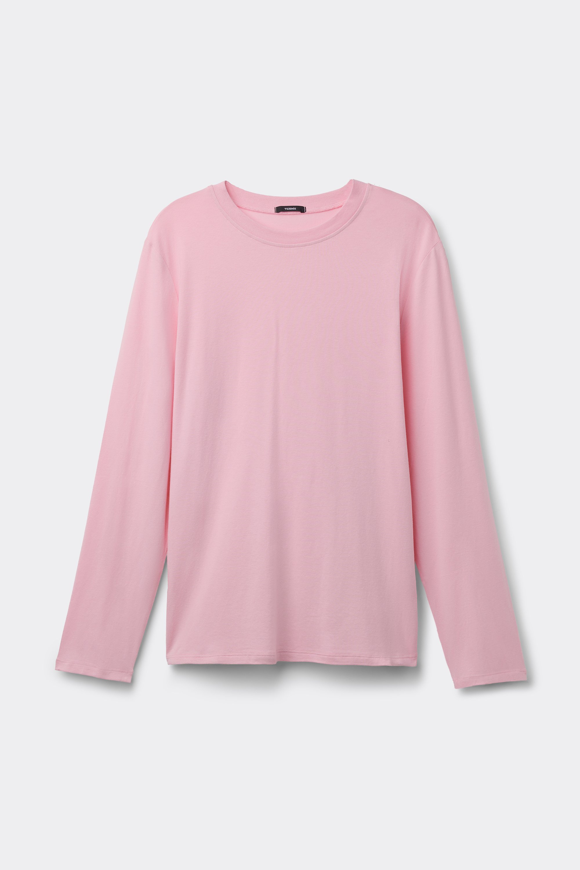 Langarm-Rundhalsshirt aus Baumwolle mit Modal