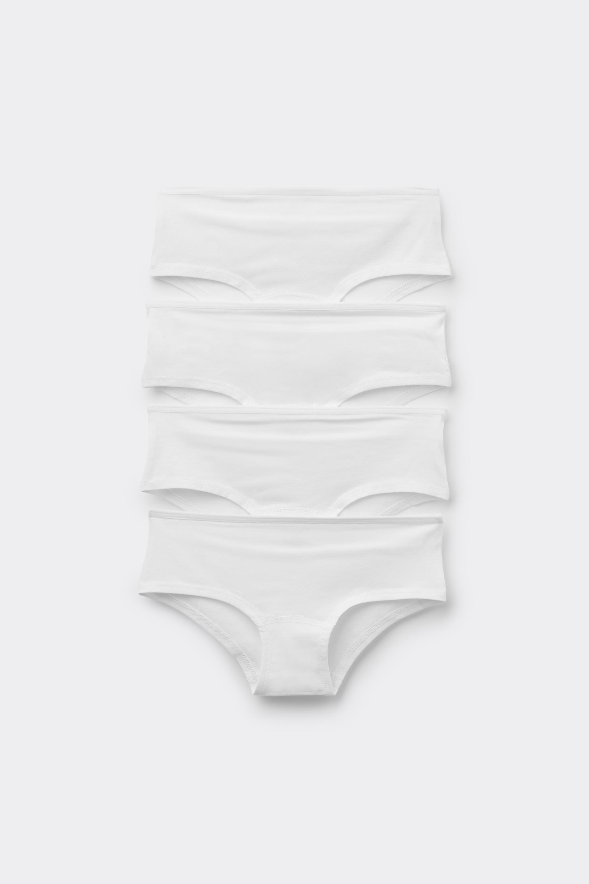 4 Pairs of Girls&rsquo; Basic Cotton Shorts