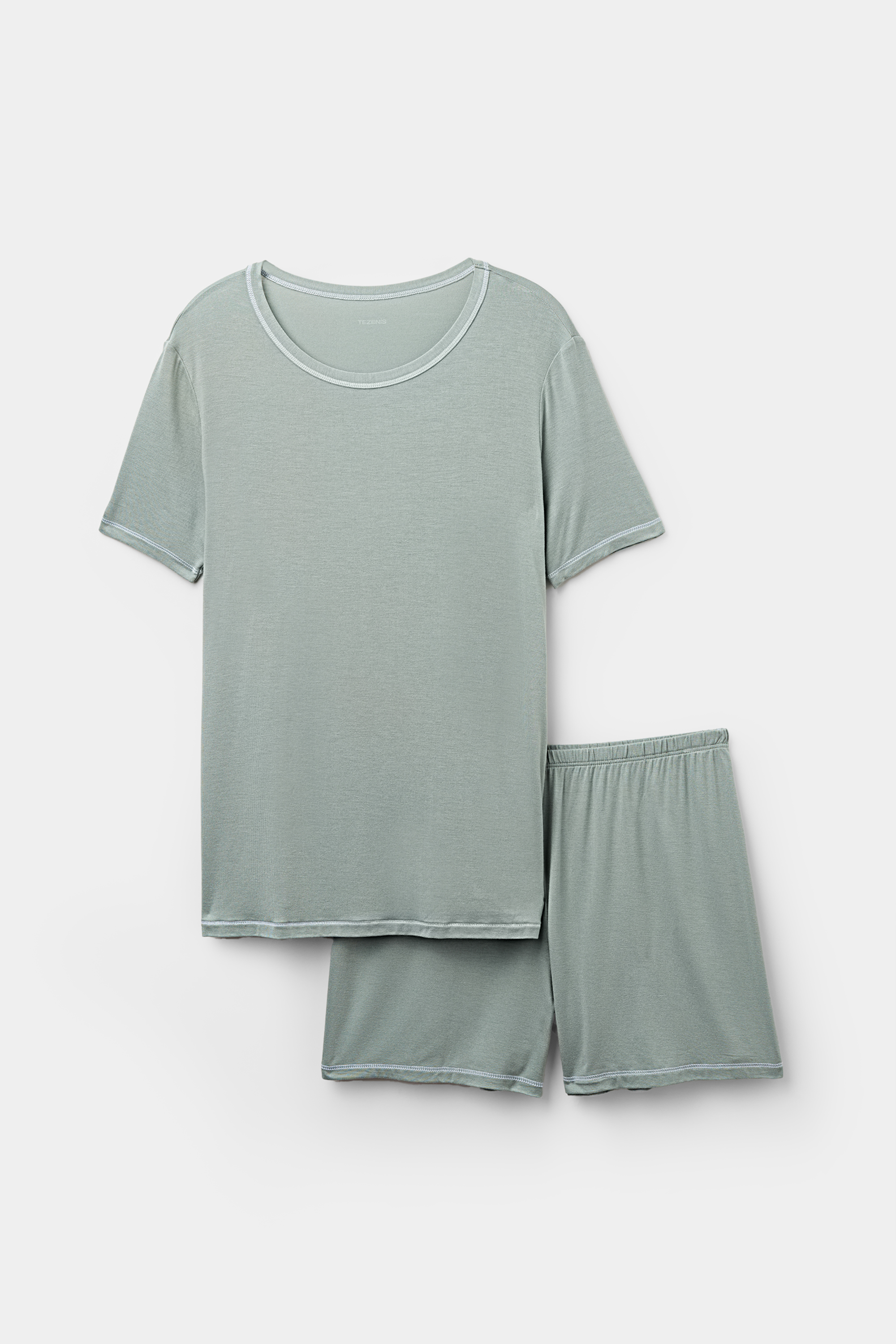 Short Viscose Pyjamas with Short Sleeves