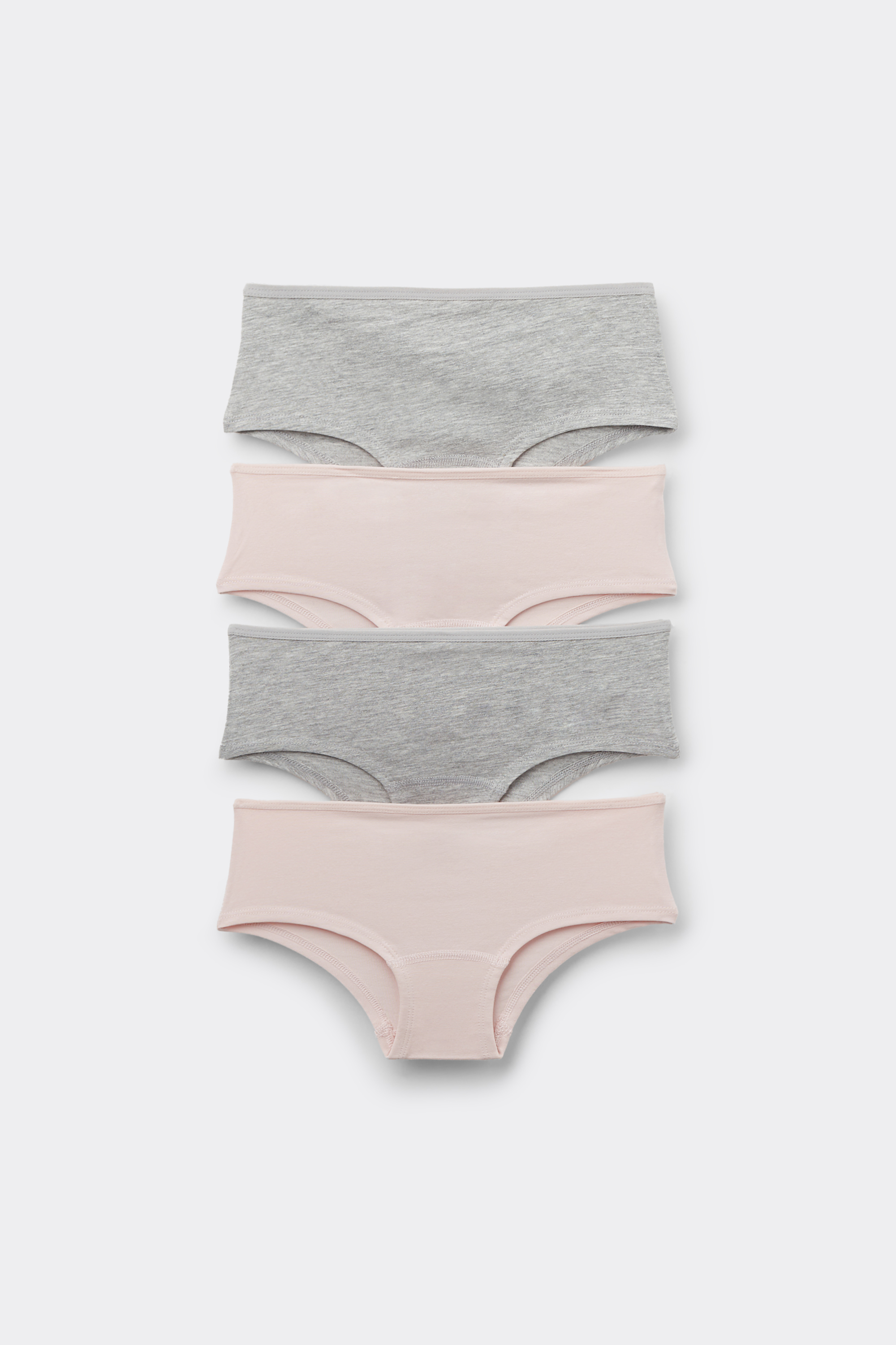 4 Pairs of Girls&rsquo; Basic Cotton Shorts