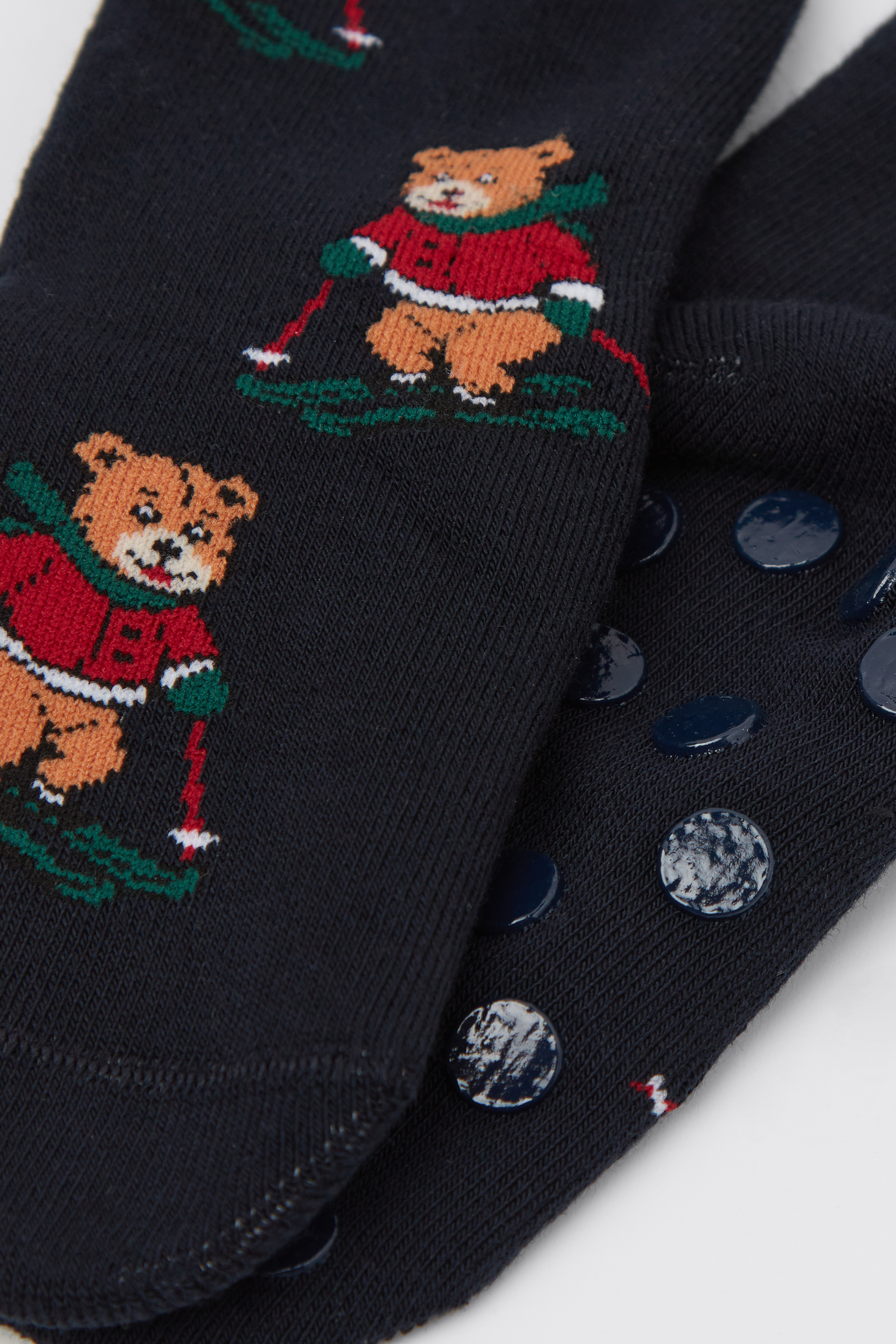 Boys' Short Non-Slip Patterned Socks