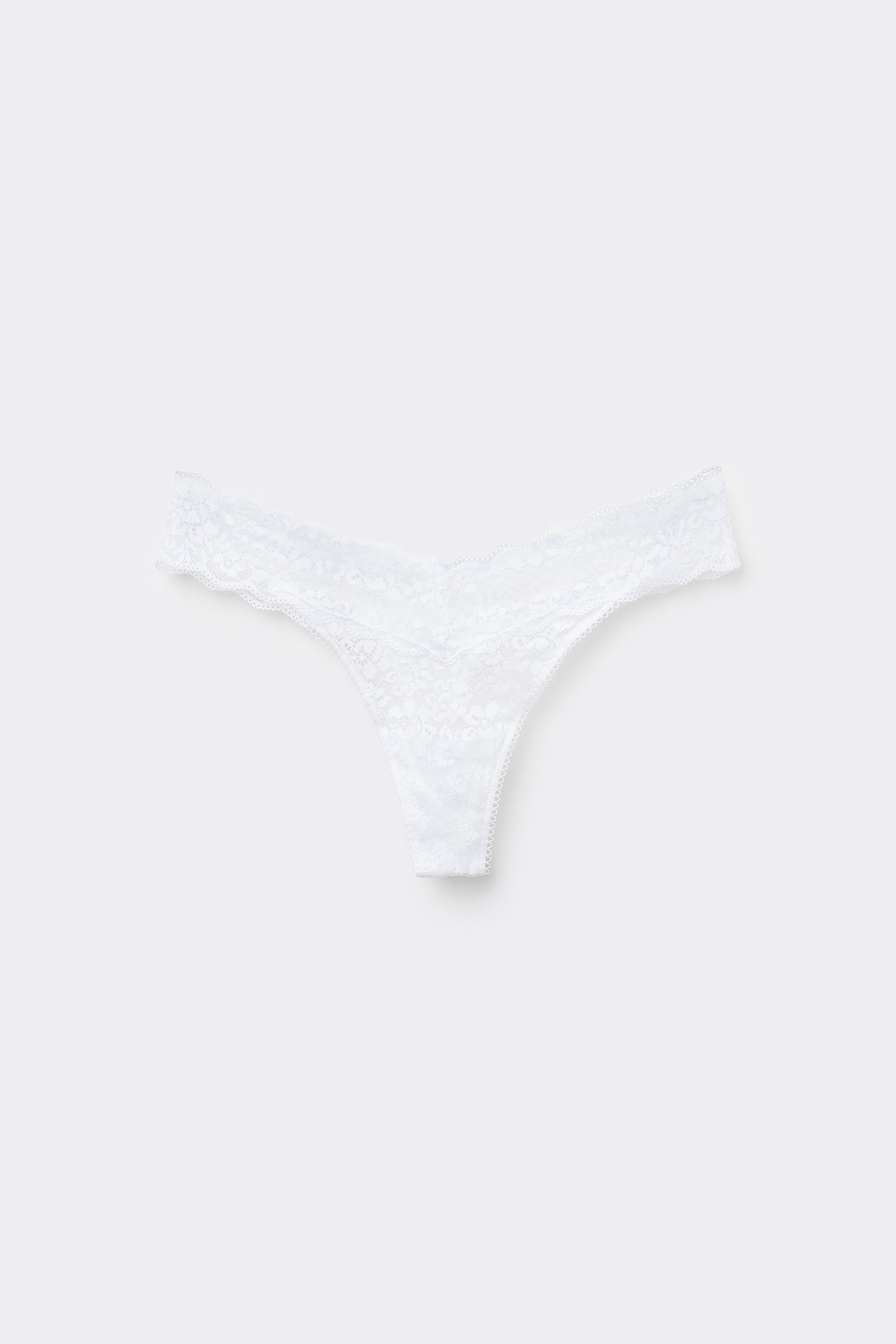 High-Leg Recycled Lace G-String