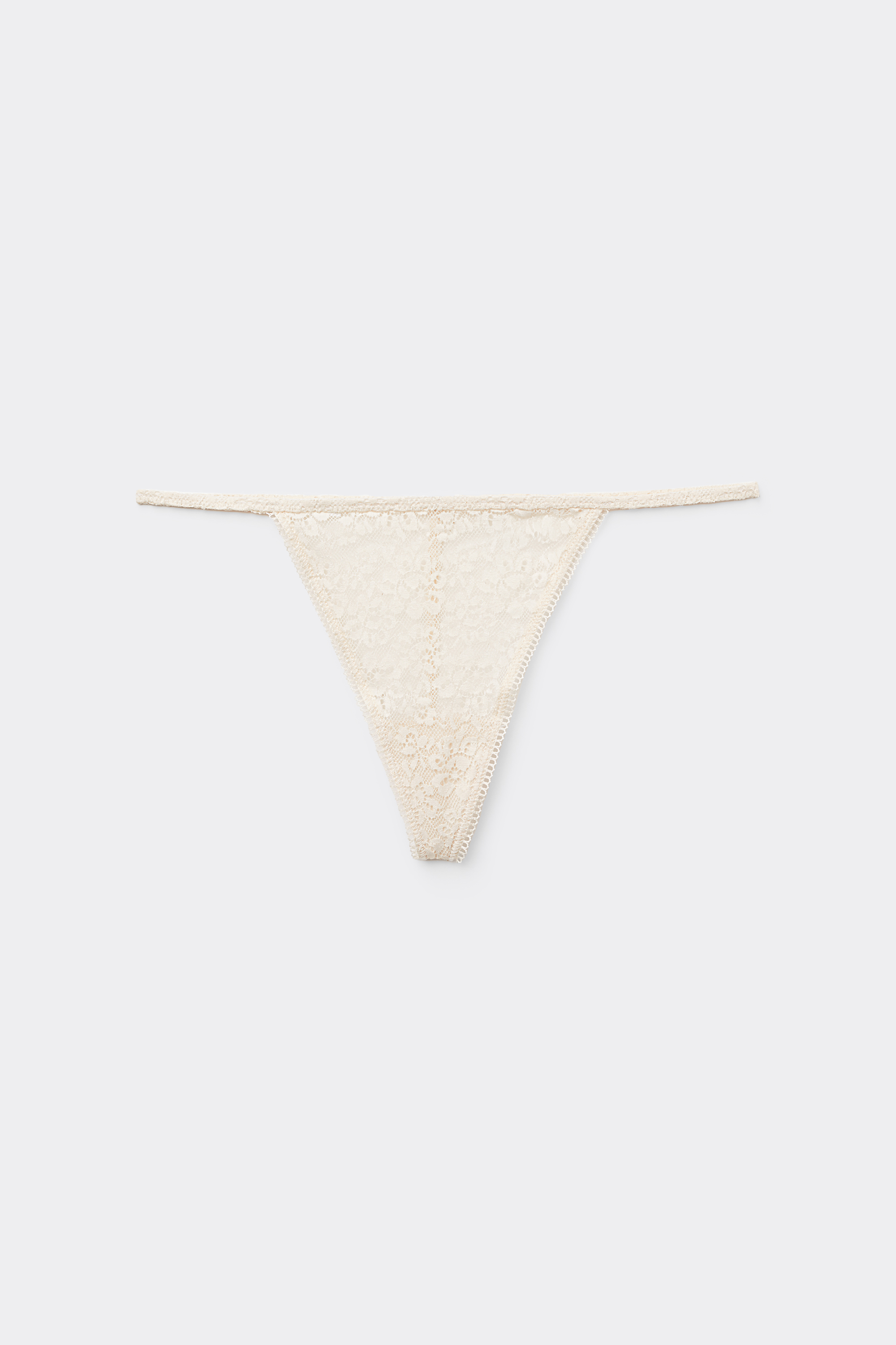 G-String with Thin Tanga-Style Panel in Recycled Lace