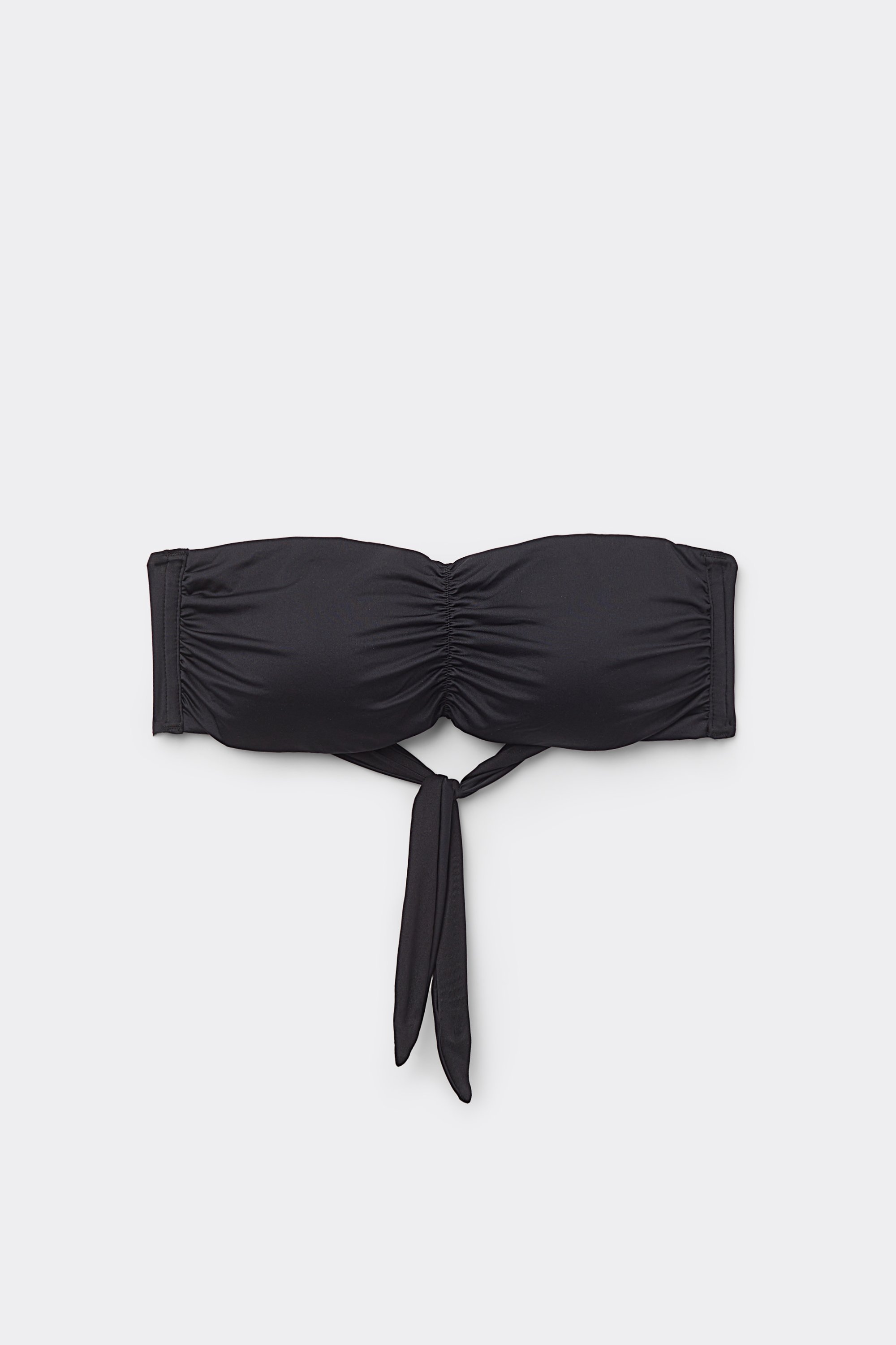 Ruched Recycled Removable Padding Bandeau Bikini Bottom