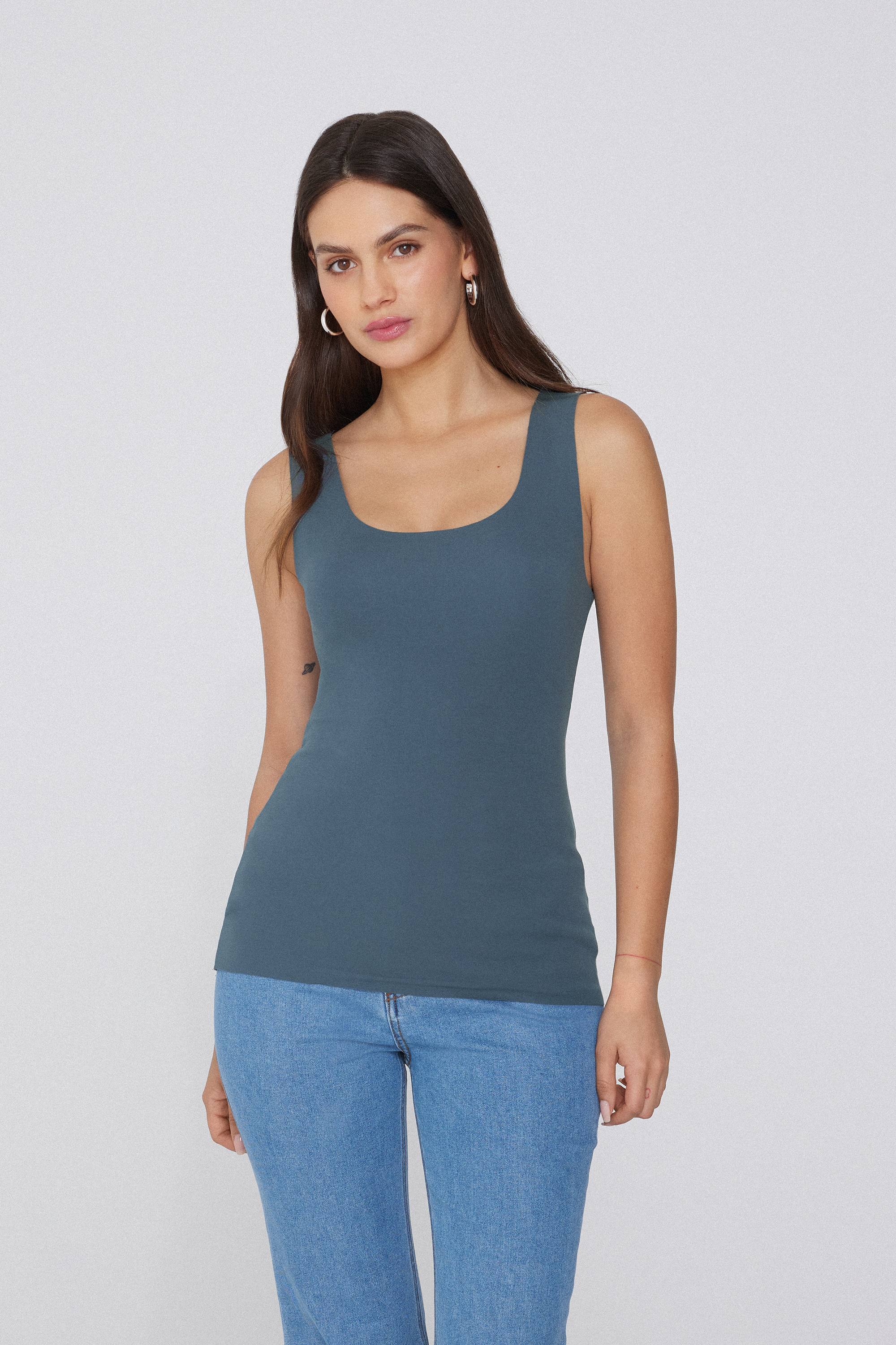Laser-Cut Organic Cotton Tank Top