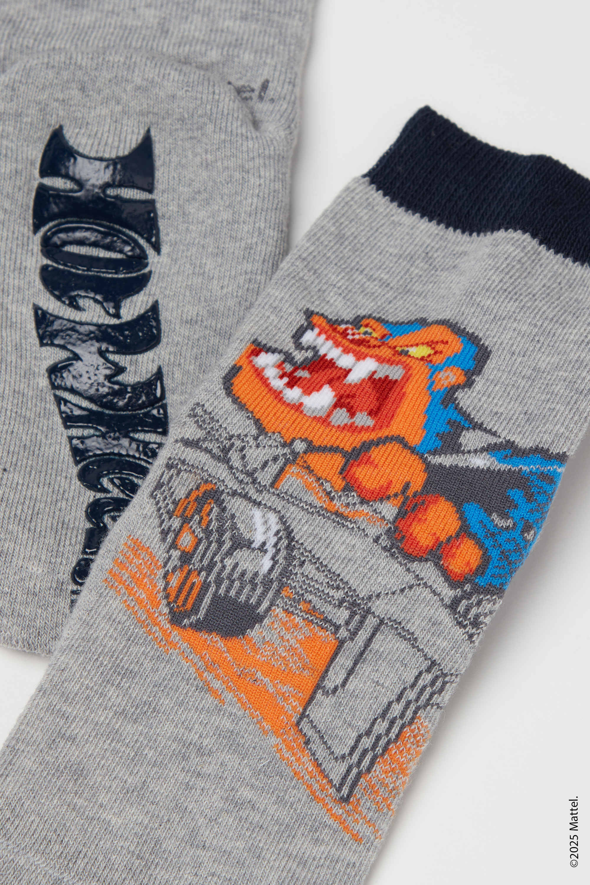 Boys&rsquo; Short Non-Slip Socks with Hot Wheels Print