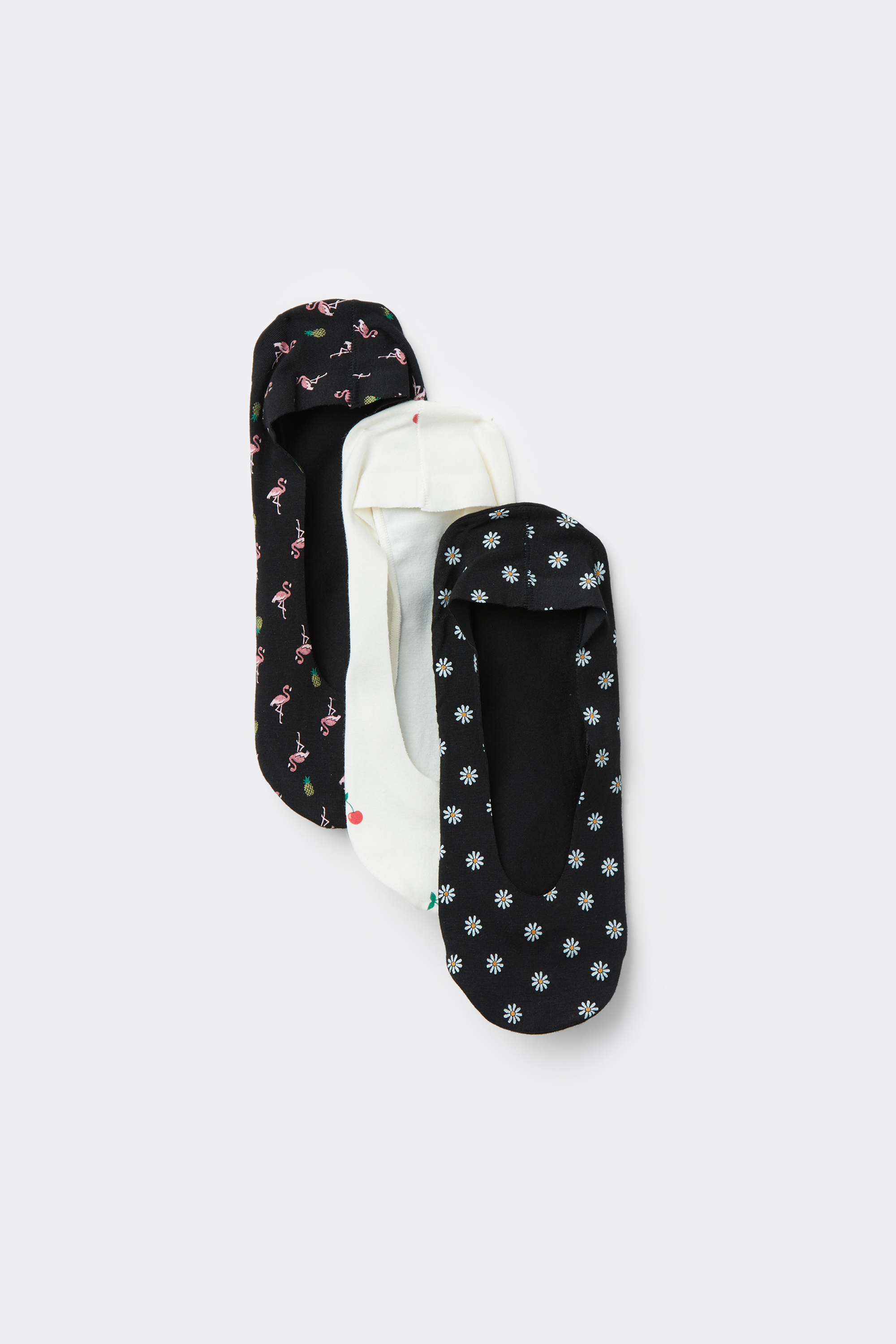 3&nbsp;Пари Підслідників із Бавовни з Необробленими Краями для Жінок