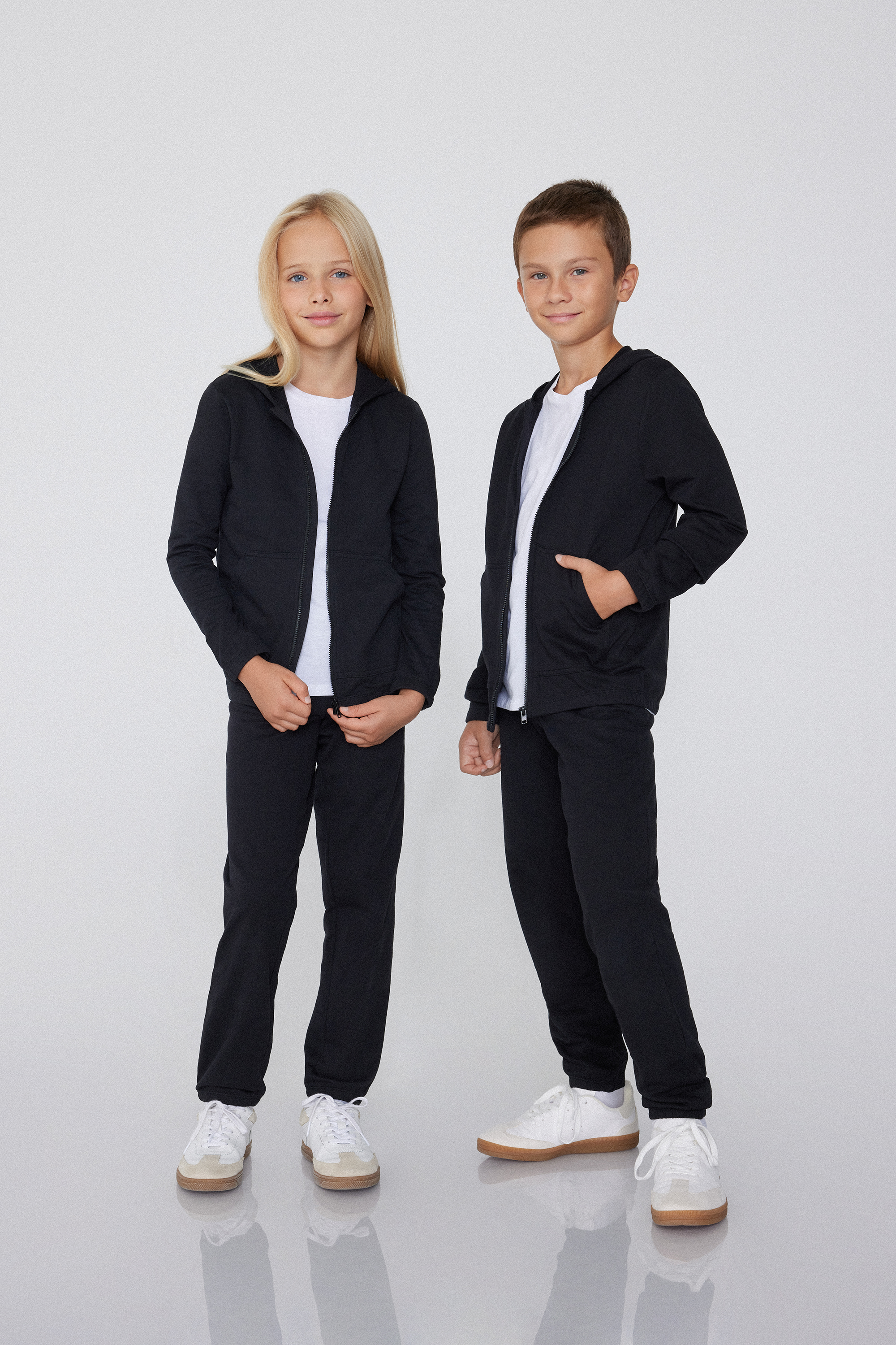 Бавовняний Дитячий Світшот Унісекс на Блискавці з Капюшоном