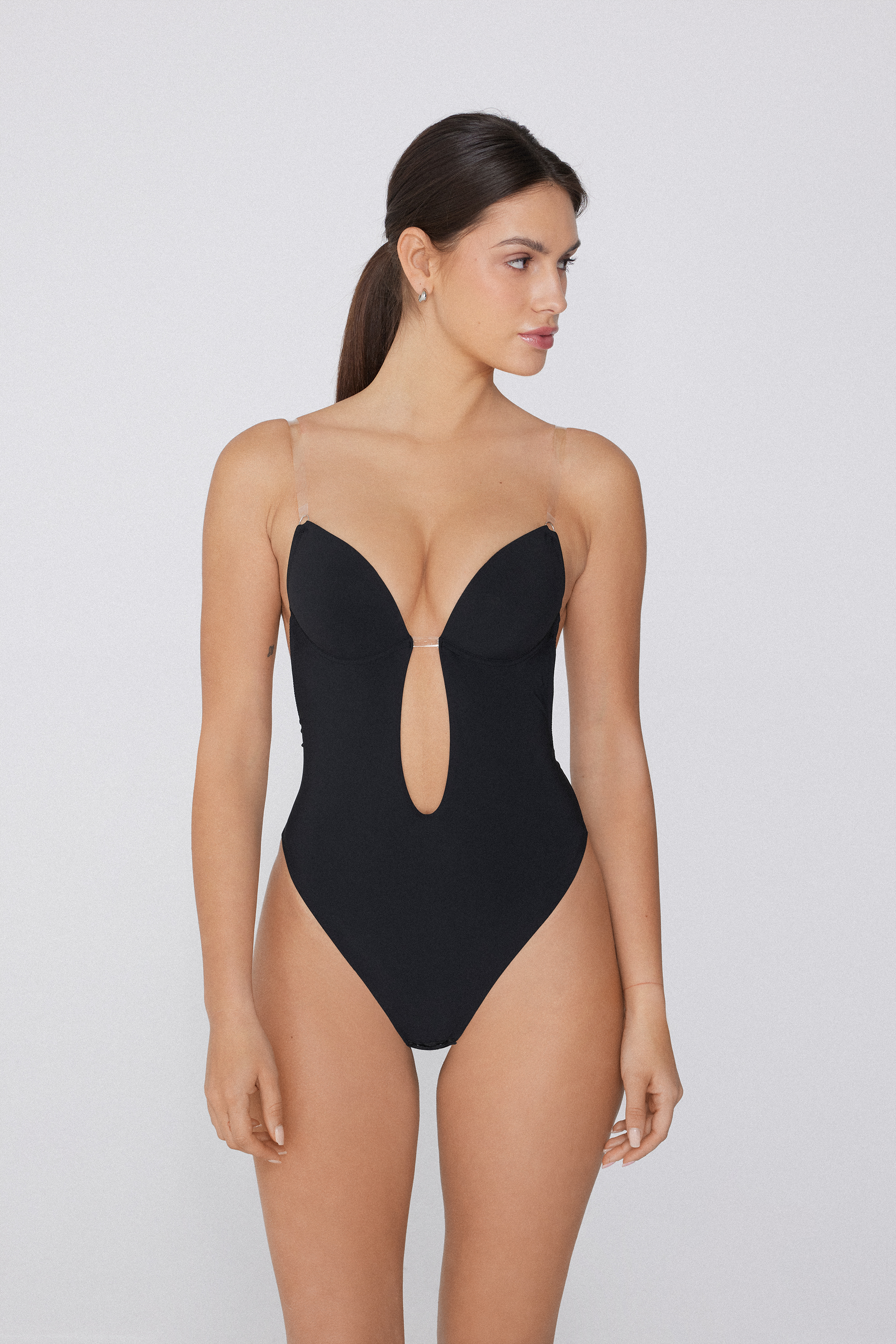 Recycled Microfibre Padded Push-Up Body with Silicone Shoulder Straps