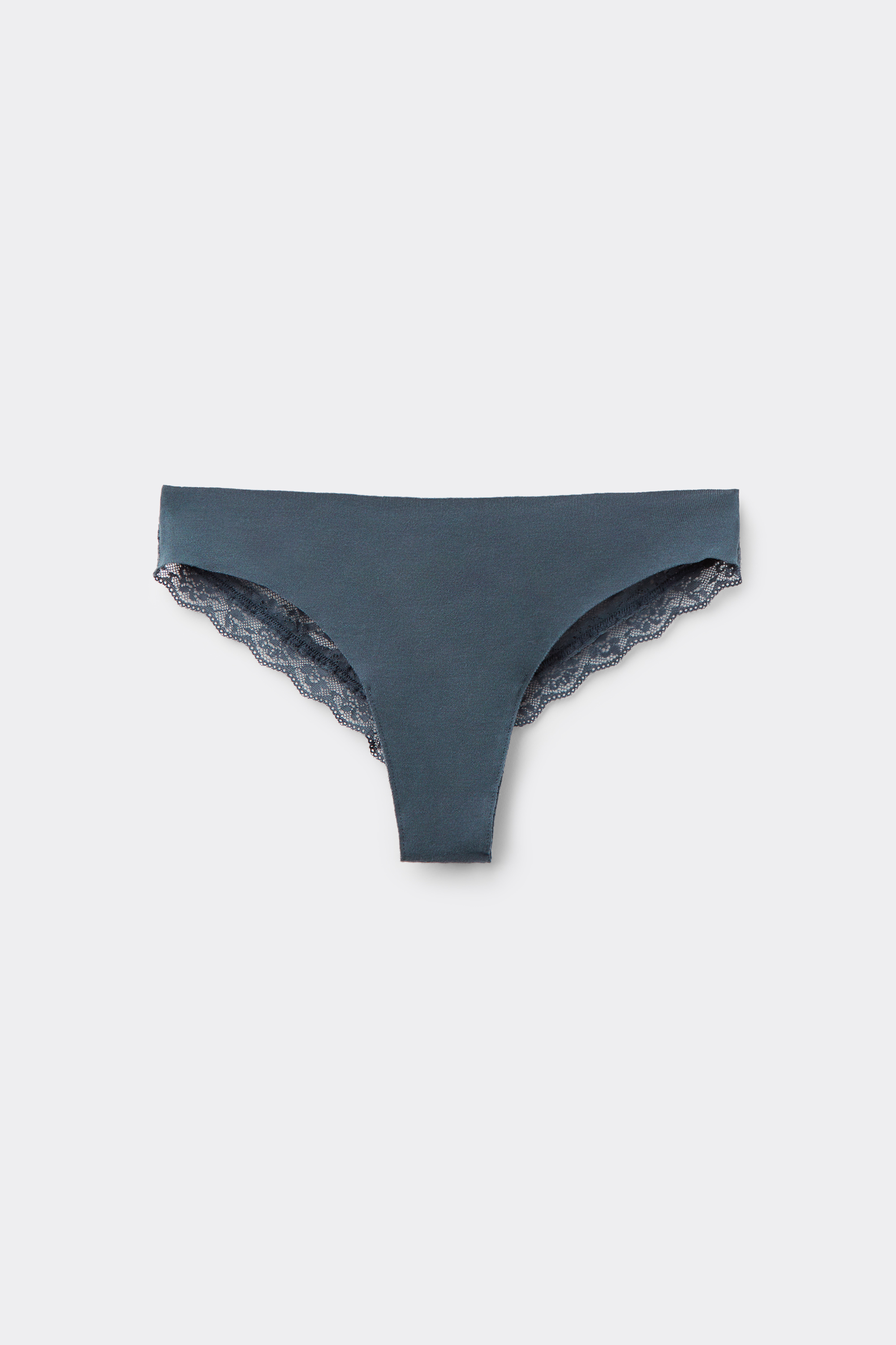 Raw Edge Organic Cotton and Recycled Lace Brazilian