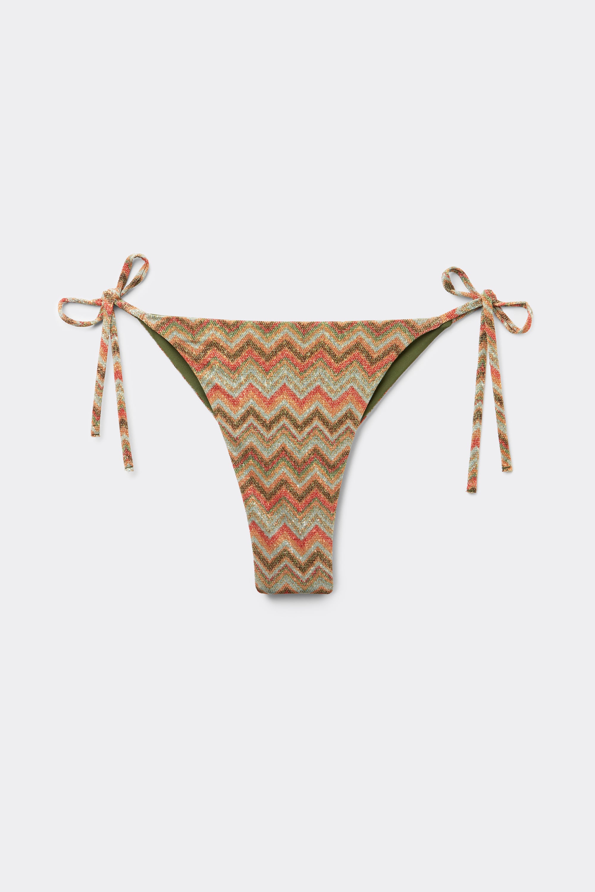 Brazilian-Bikinislip zum Binden Luxury Chevron
