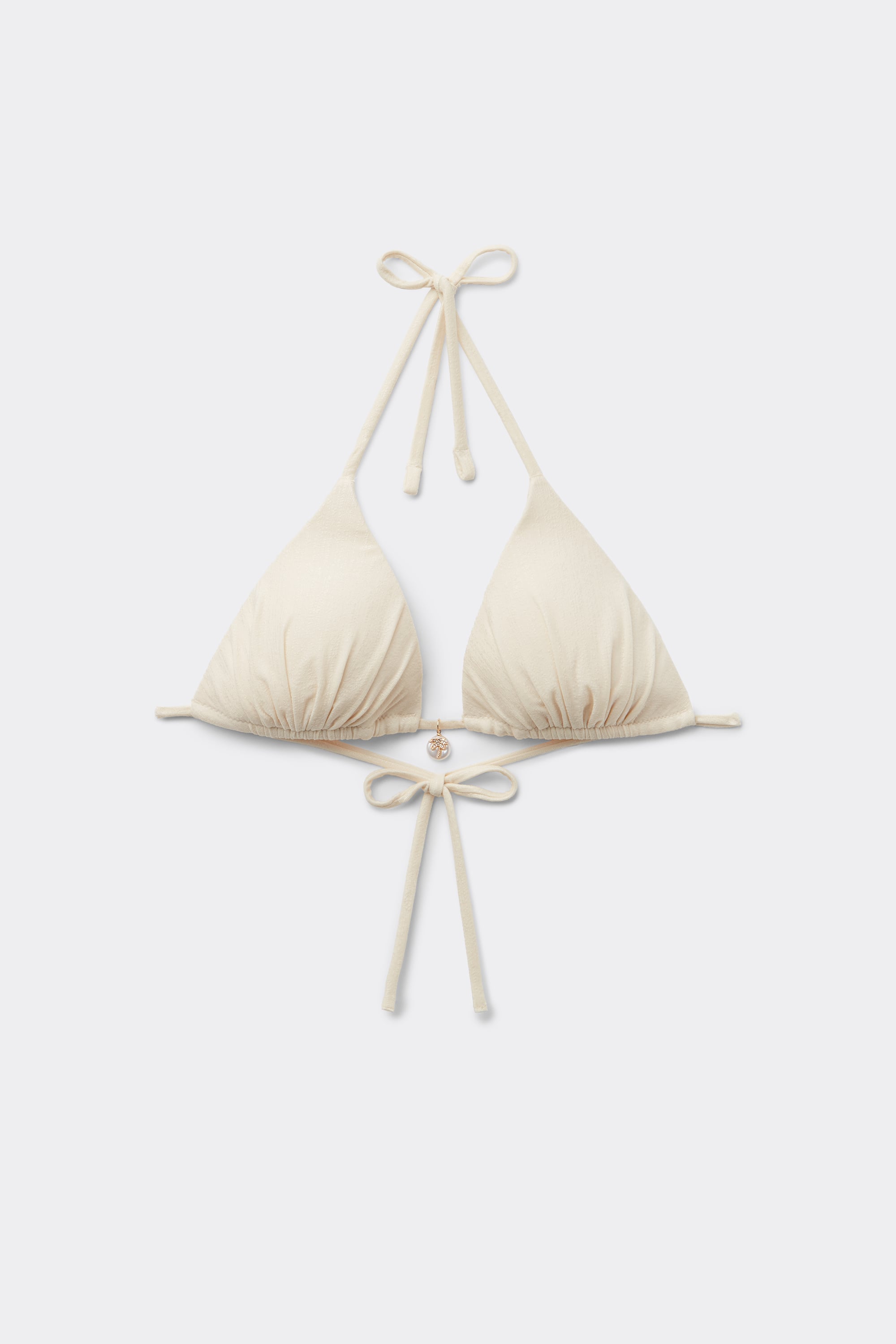 Top de Biqu&iacute;ni Tri&acirc;ngulo Ligeiramente Almofadado Paradise Bay Branco