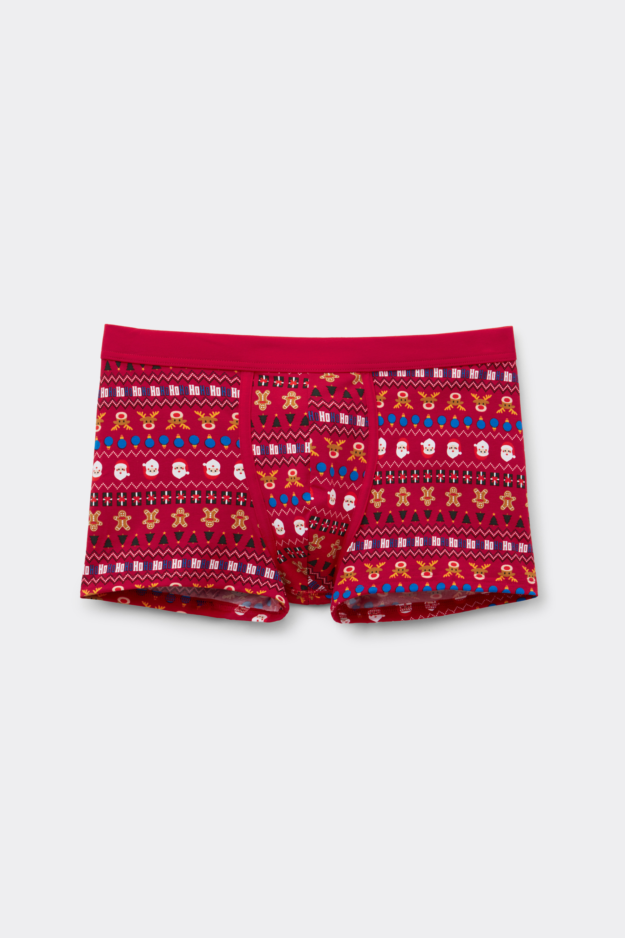 Boxers em Algod&atilde;o El&aacute;stico Estampado Natal&iacute;cio